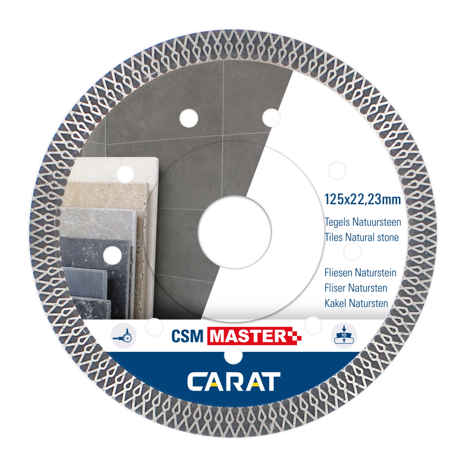 Carat CSMM115300 Diamantzaagblad voor droogzagen - 115x22,23x10mm - Tegels/Natuursteen
