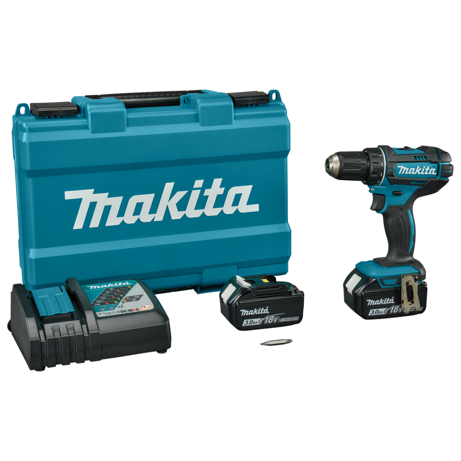 Makita DDF482RFE 18V Li-Ion accu boor-/schroefmachine set (2x 3.0Ah accu) in koffer-image