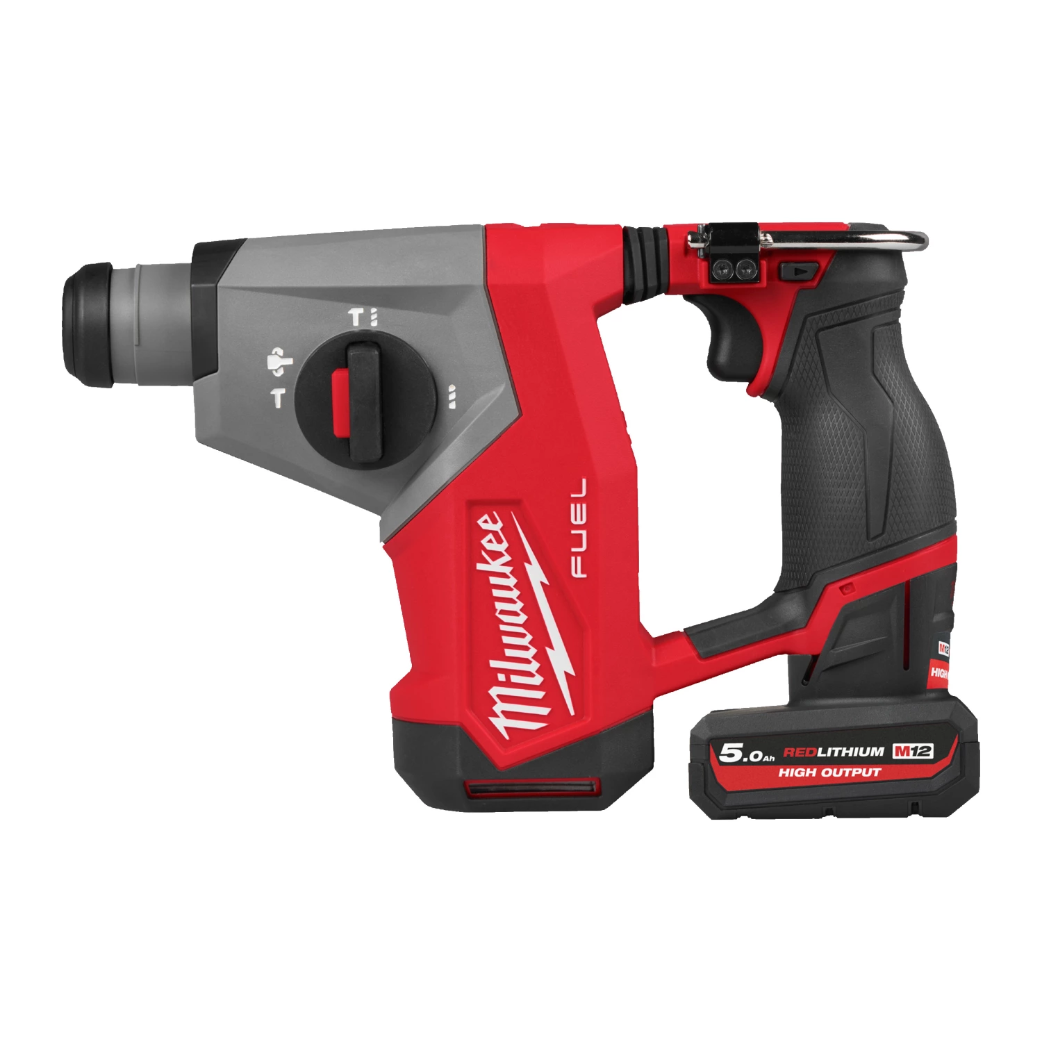 Milwaukee M12 FPP2BG2-502X 12 V Li-ion batterie perceuse-visseuse à percussion (M12 FPD2) & marteau combiné (M12 FHAC16) kit combiné (2 batteries 5,0 Ah) dans un coffret HD-image