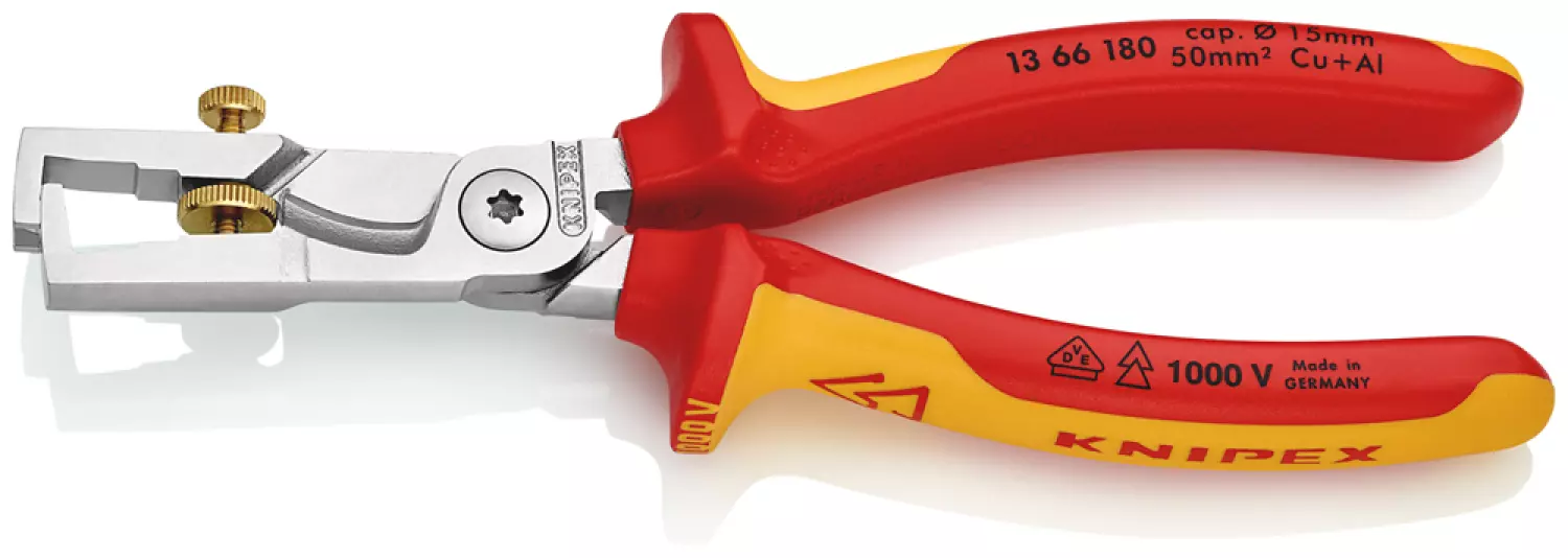 Knipex 13 66 180 StriX VDE Afstriptang met kabelschaar - 180mm-image