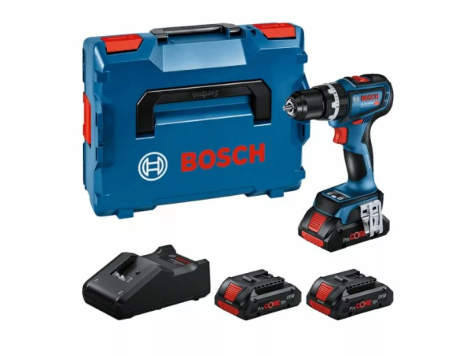 Bosch GSB18V-90C 18V Li-ion accu Schroefboormachine set (3x 4Ah accu) in L-Boxx-image