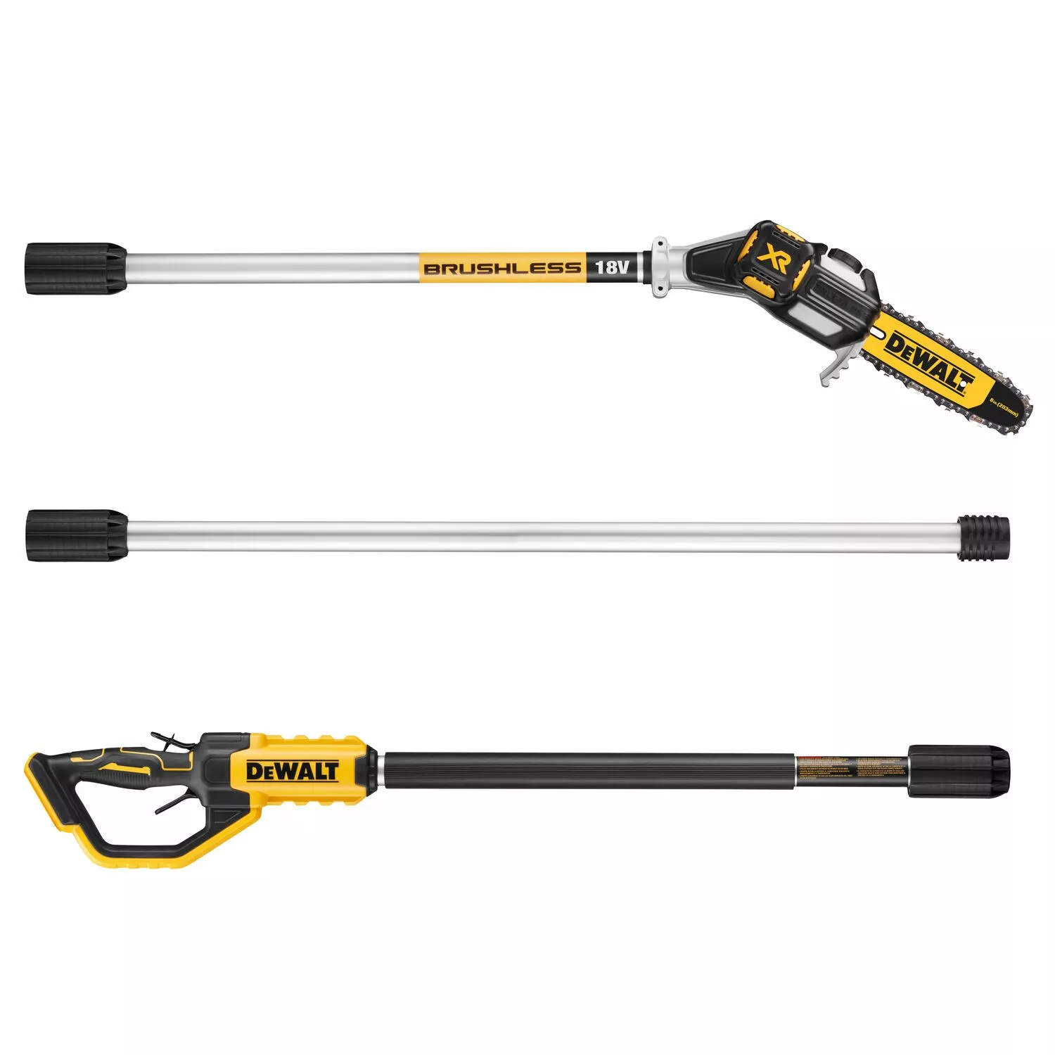 DeWALT DCMPS567P1 18V XR Li-Ion Scie à chaîne télescopique set (1x 5.0Ah Batterie) - Sans balai - 200mm-image