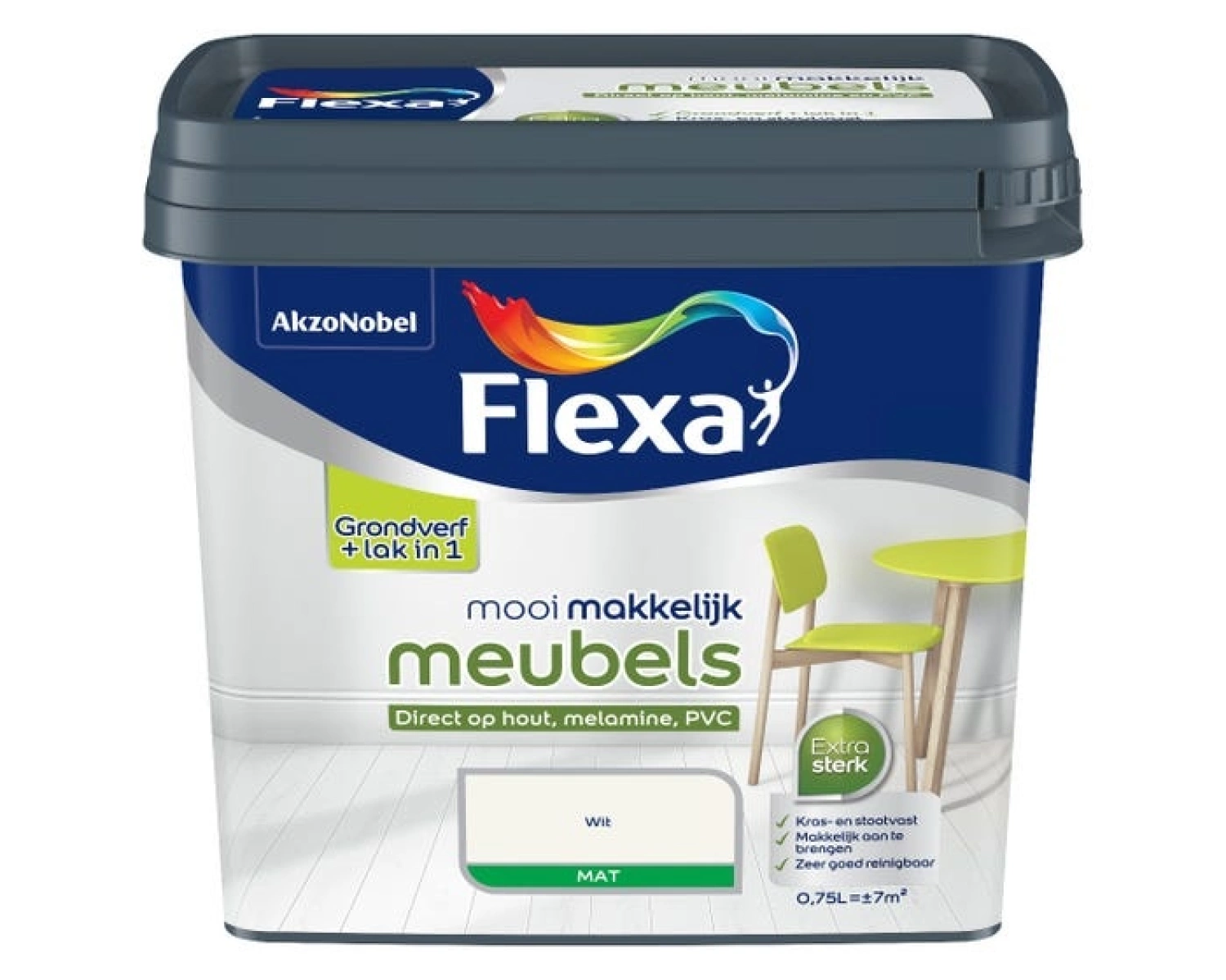 Flexa Mooi Makkelijk Meubels Mat - wit - 0,75L-image