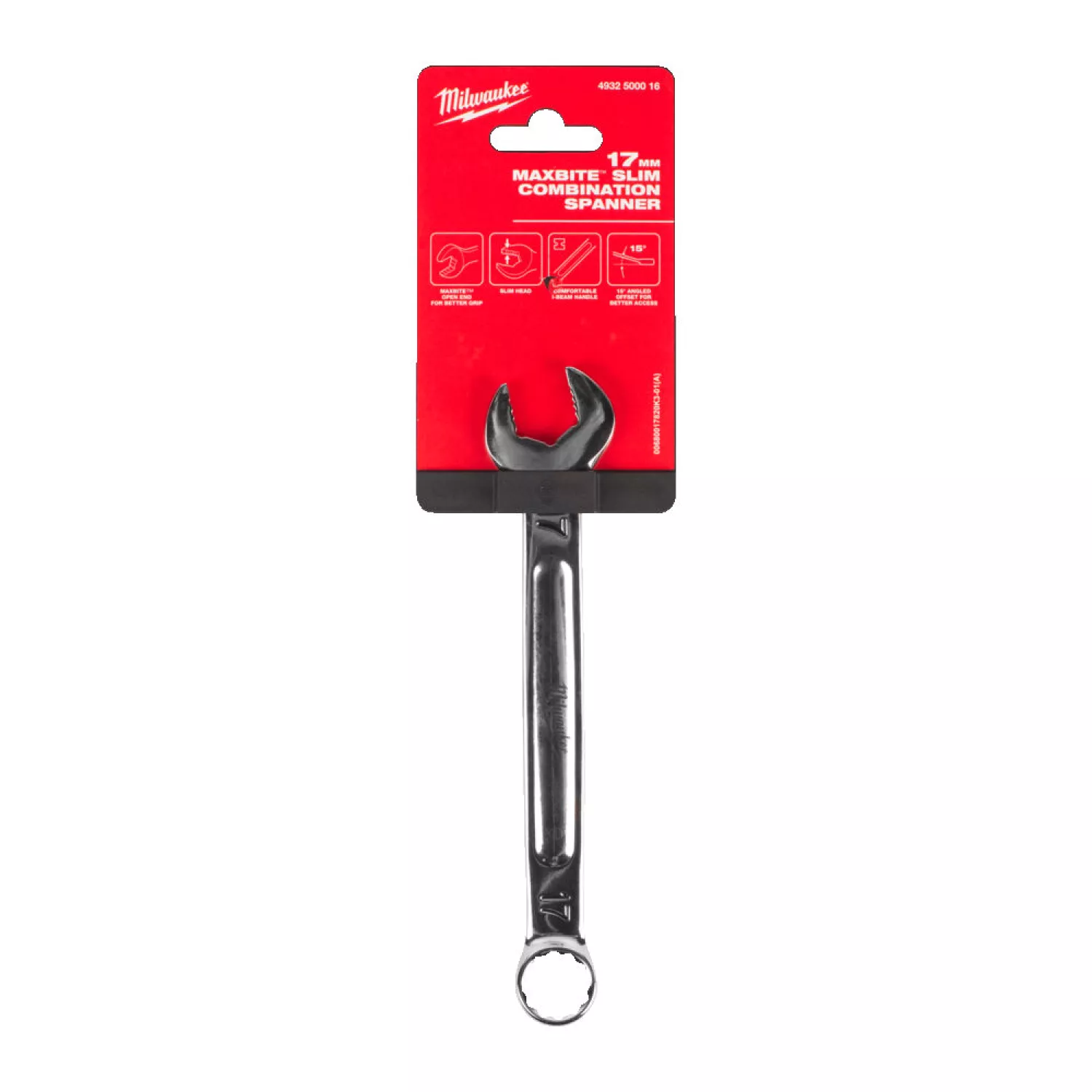 Milwaukee 4932500016 Clé à cliquet MAXBITE slim - 17 mm