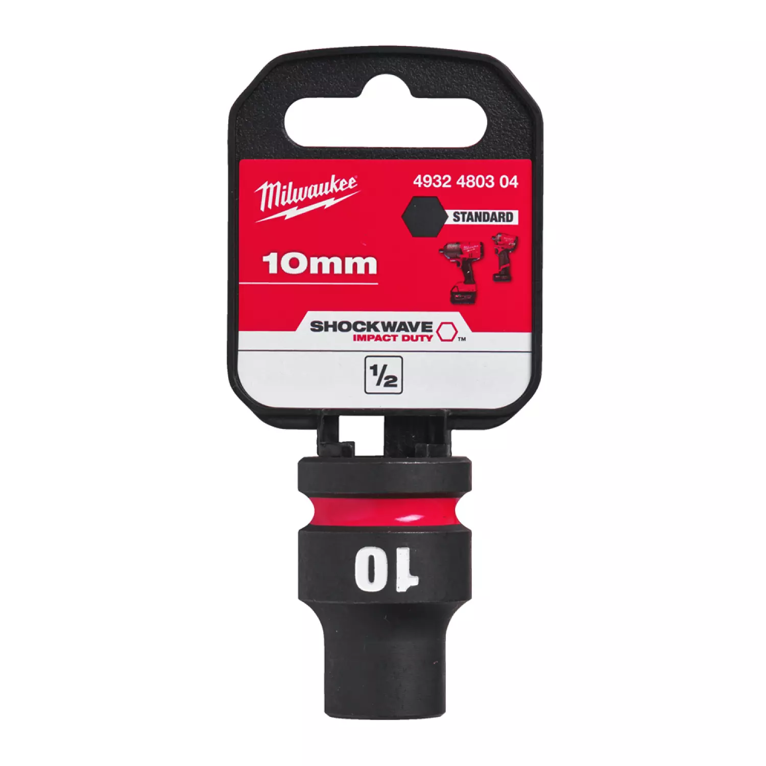 Milwaukee 4932480304 SHOCKWAVE krachtdop - 10 mm - 1/2"-image