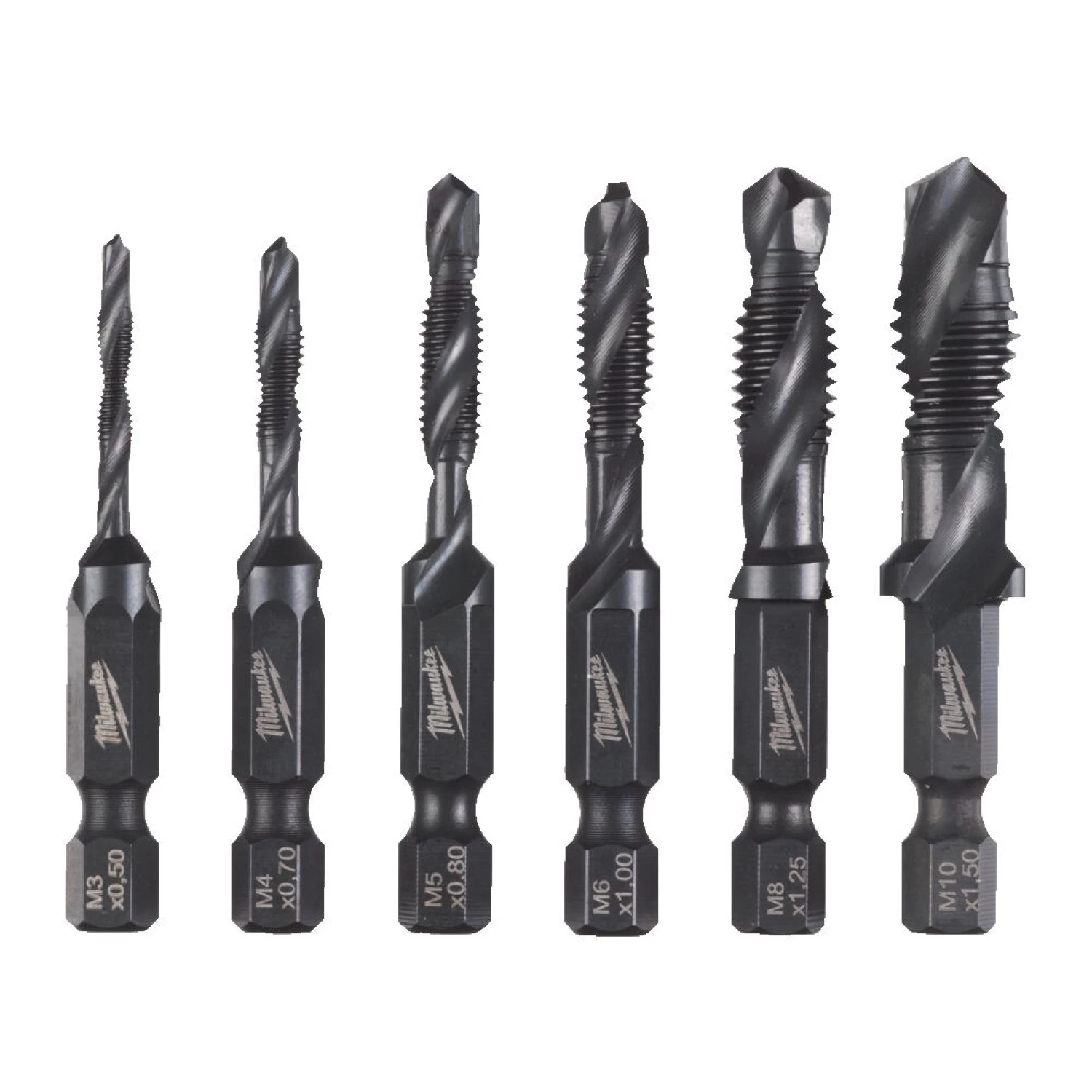 Milwaukee 4932498267 6-delige shockwave tappenset - HSS-G - 6mm hex-image