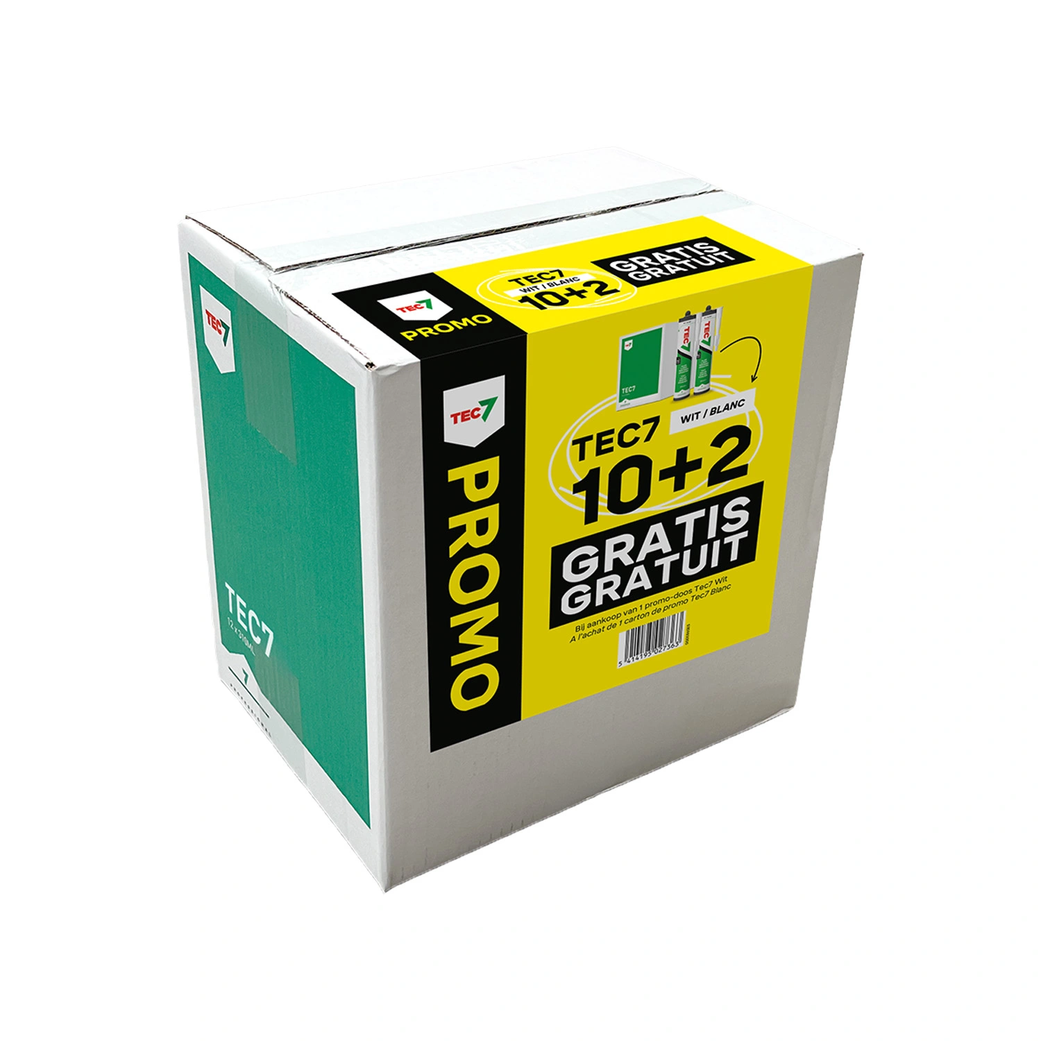 TEC7 Mastic de montage - Blanc - Cartouche - 310 ml (10 cartouches + 2 offertes)