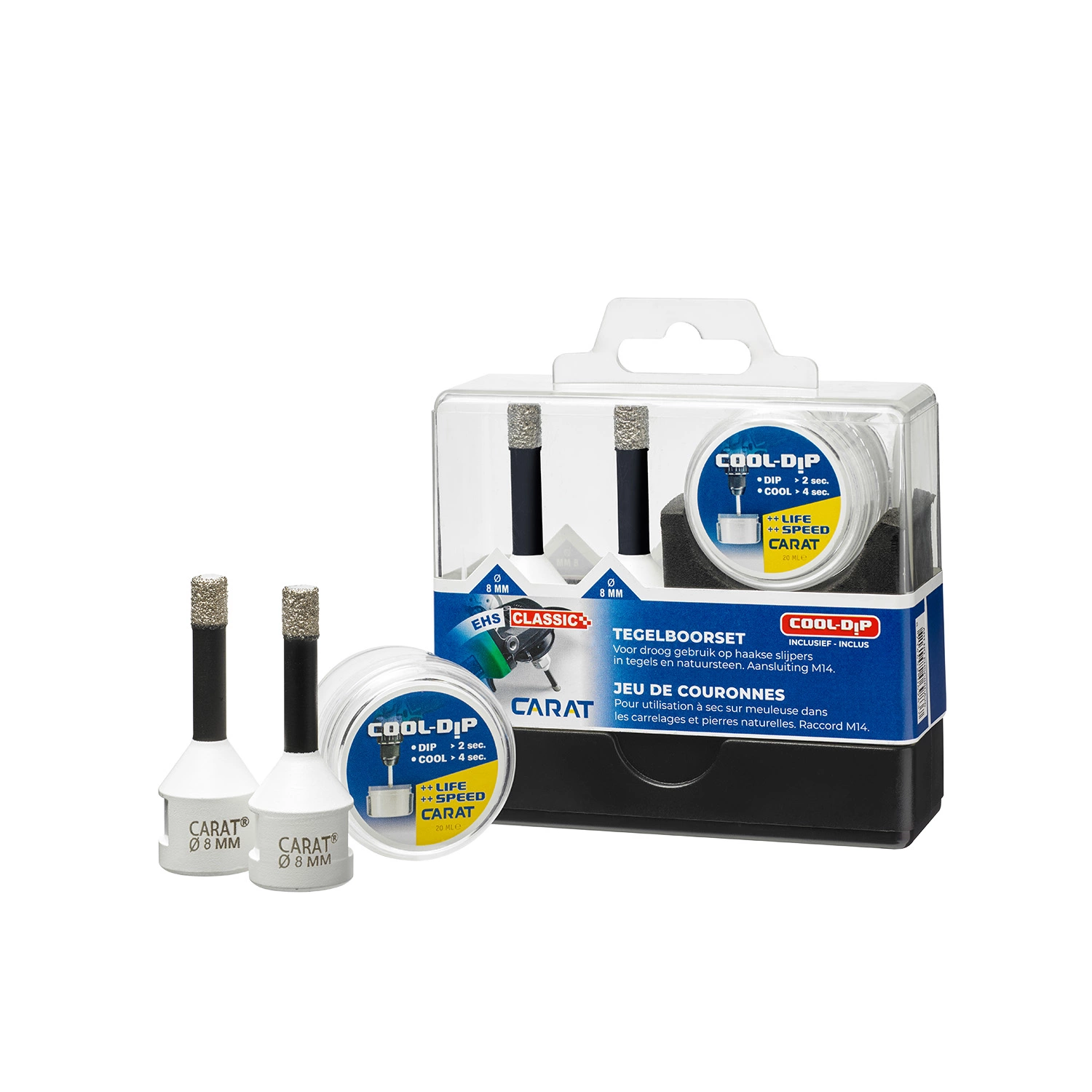 Carat ETDC88CA26 Foret à carreaux 8 mm - 2 pièces + lubrifiant-image