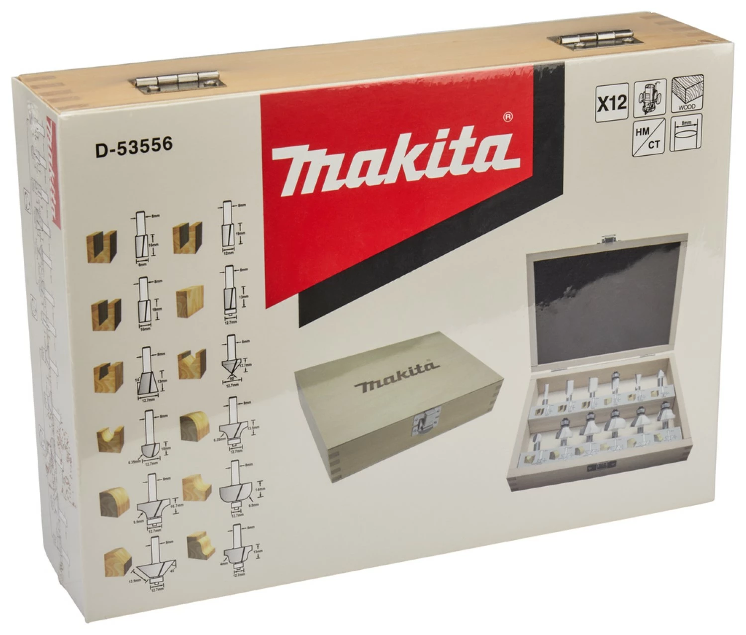 Makita D-53556 12-delige freesset - 8mm-image