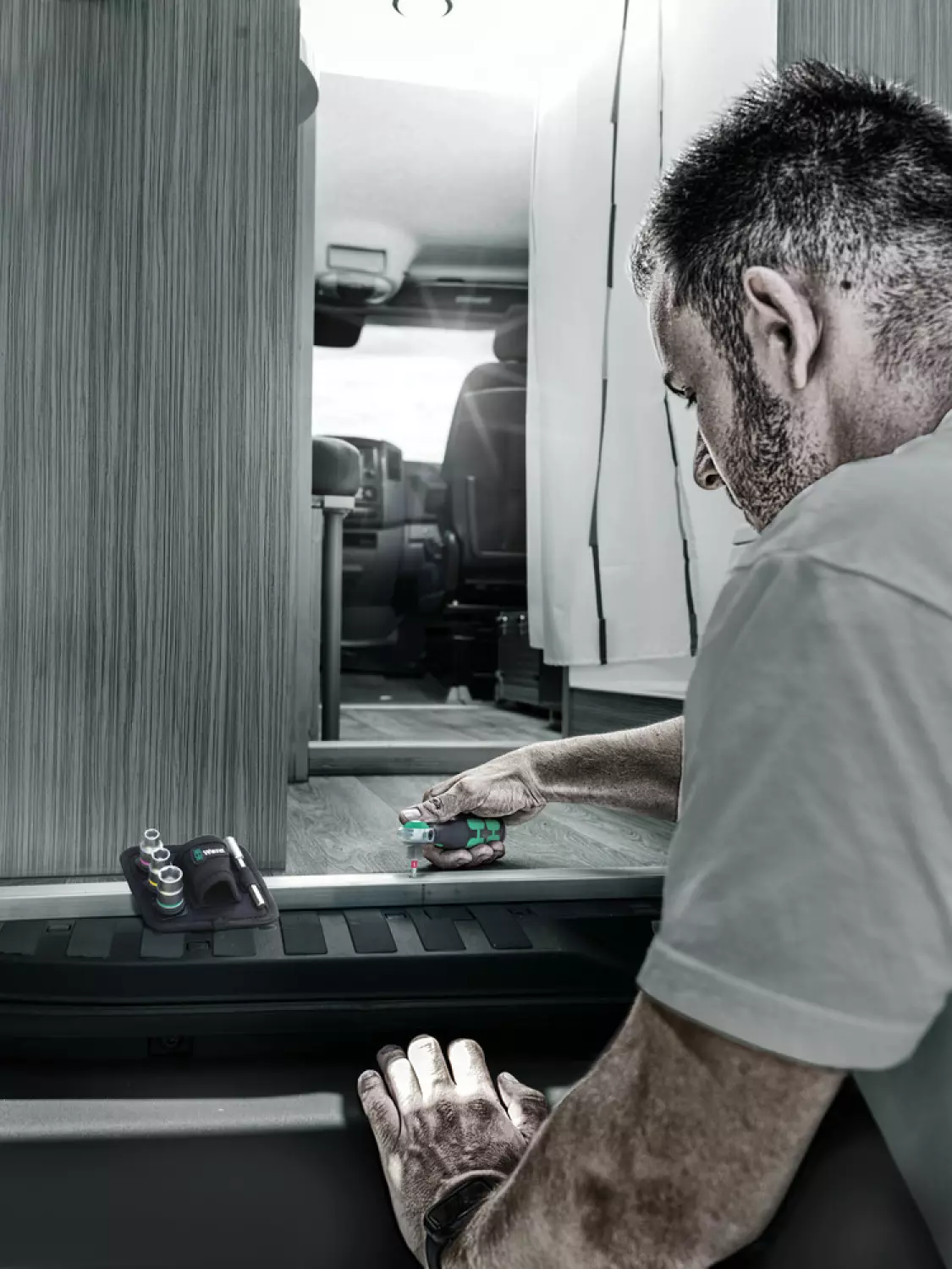 Wera 05004281001 18-delige 8009 8009 Zyklop Pocket Set 2 Ratel- en doppenset - 3/8" + 1/4"-image