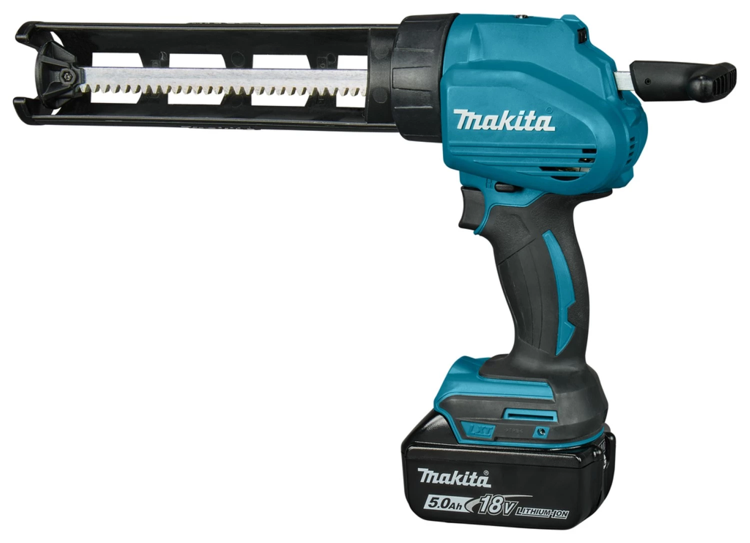 Makita DCG180RTX 18V Li-Ion Accu lijm- en kitspuit set (1x 5.0Ah accu) incl. kokerhouder- en worsthouder in koffer-image