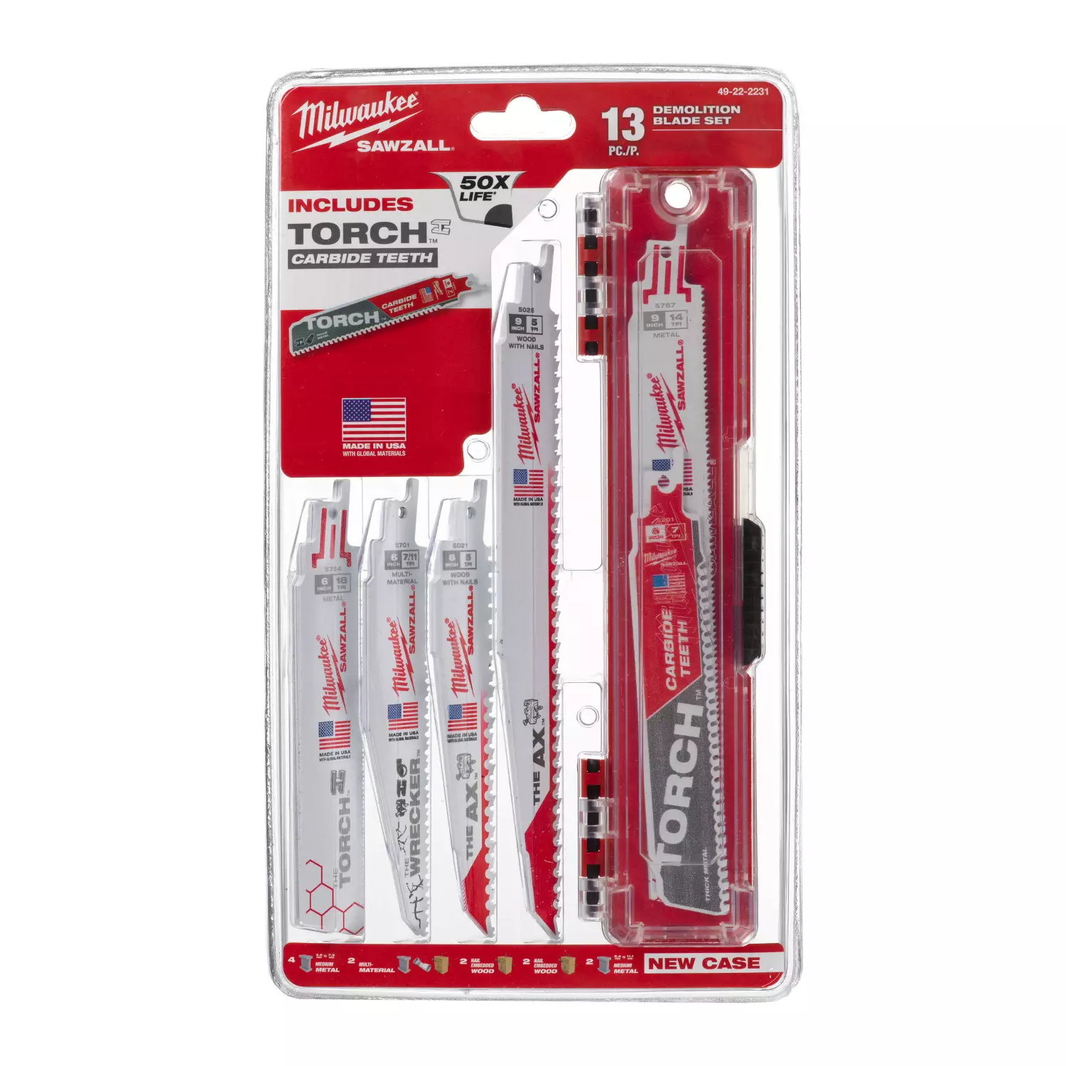 Milwaukee 49222231 SAWZALL Kit de 13 lames de scie sabre-image