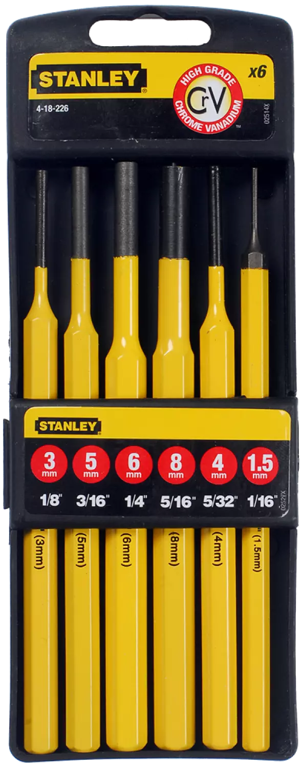 Stanley 4-18-226 6 Delige drevel centerpunten set-image