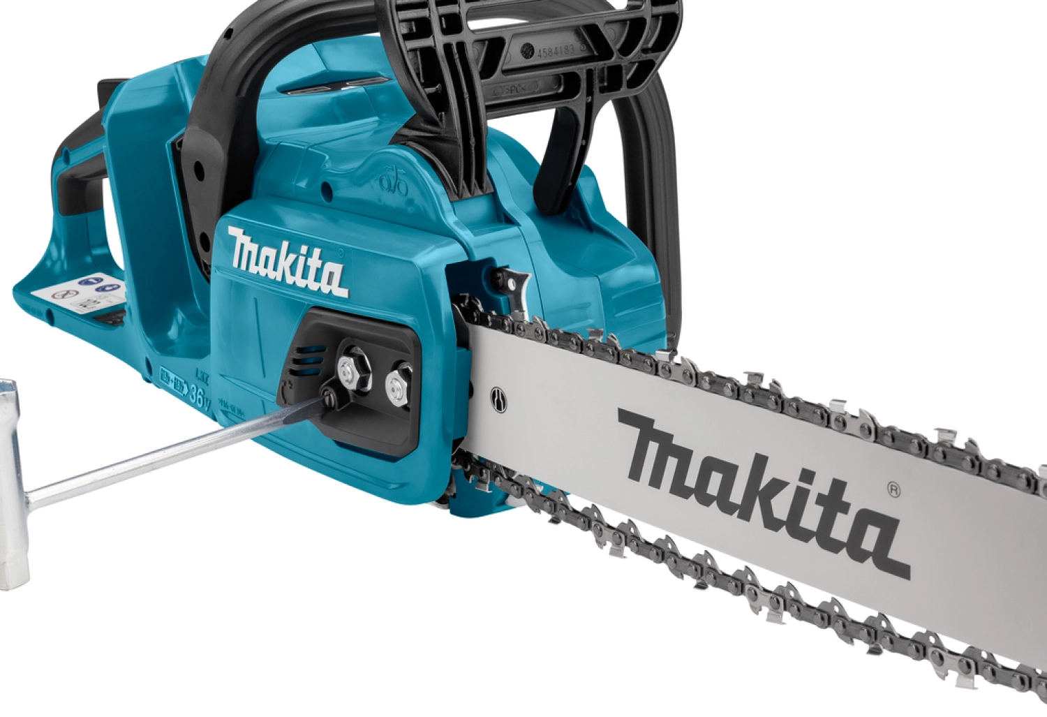 Makita DUC355PG4J Tronçonneuse sans-fil - 2 x 18V Li-ion - 4 batteries 6,0 ah - Mbox - 35 cm - Brushless-image