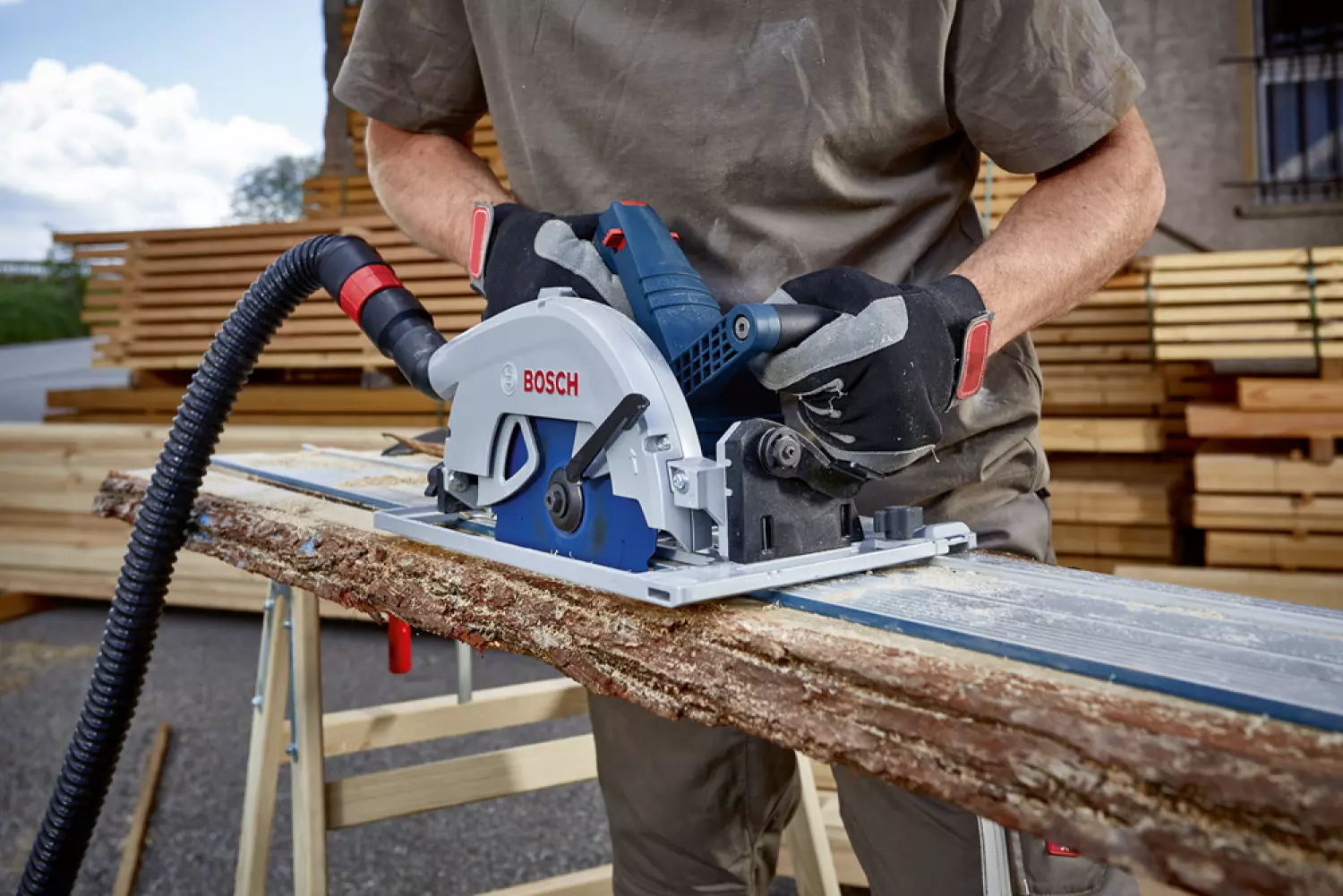 Bosch GKS 18V-68 GC 18V Li-Ion accu BiTurbo cirkelzaag body in L-Boxx - 190 x 30mm - koolborstelloos-image