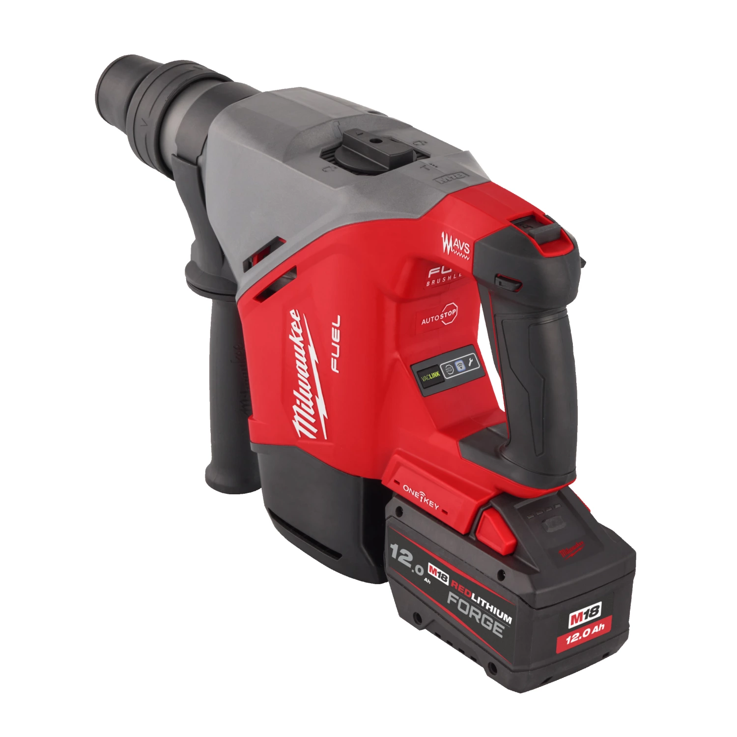 Milwaukee M18 FHACO540-122C 18V Li-ion ensemble marteau perforateur combiné (2x batterie 12.0Ah) dans une mallette - 7.5J-image