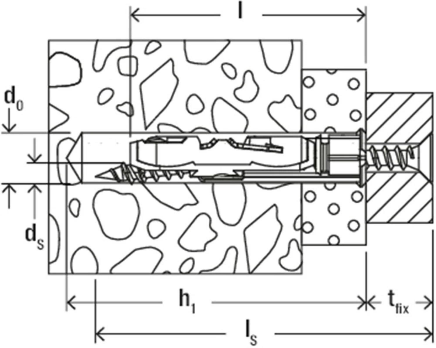 Fischer 542591 DuoTec 12 S PH Cheville à paroi creuse avec vis à tête sphérique métrique - M6x70 (10pcs)-image