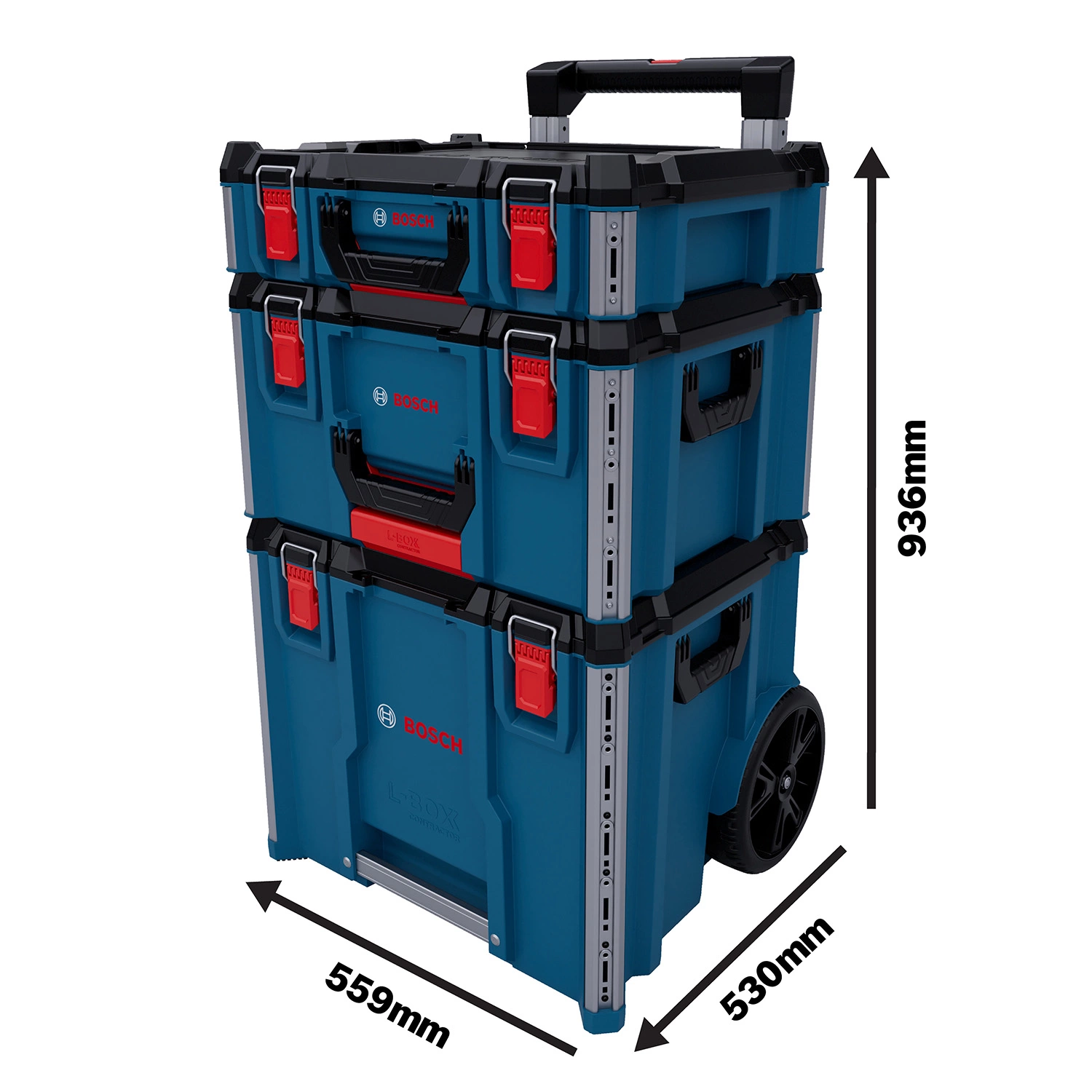 Bosch 1600A037DY Mallette de rangement Trolley L-Boxx Contractor Set 3 Professional-image
