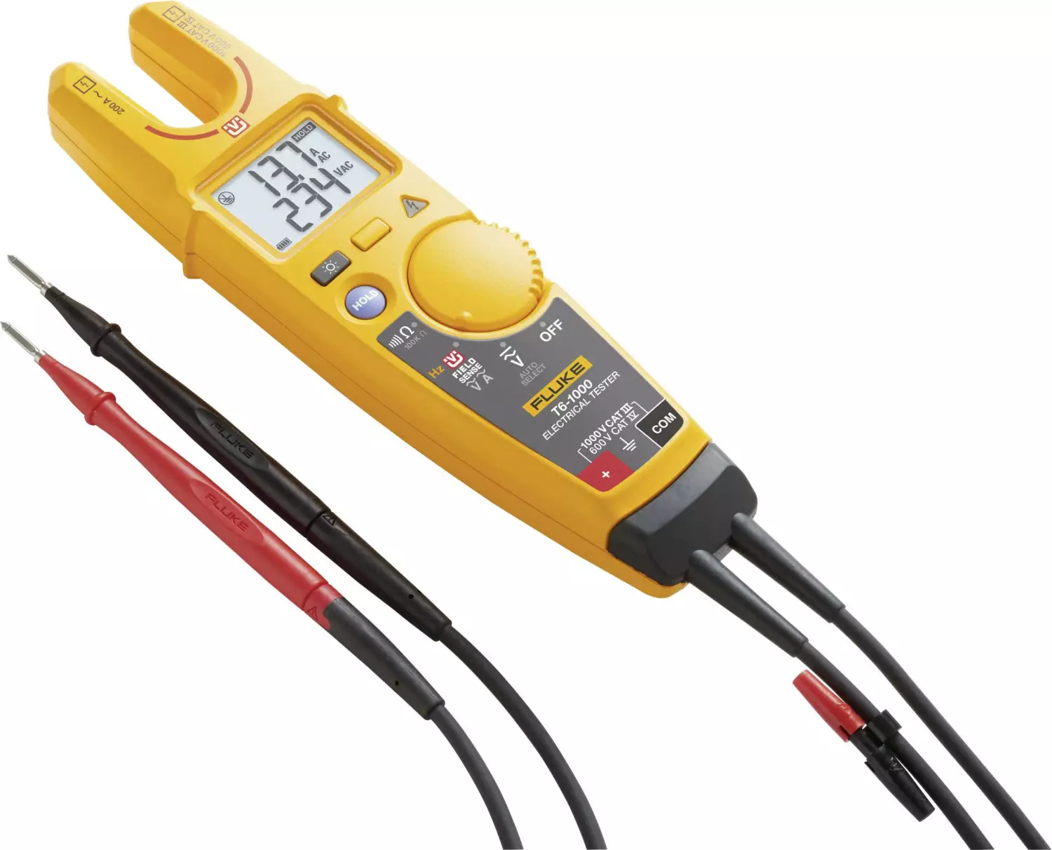 Fluke T6-1000 Testeur des tensions, courants et fréquences AC - FieldSense-technologie - AC/DC 1000V & AC 200A-image