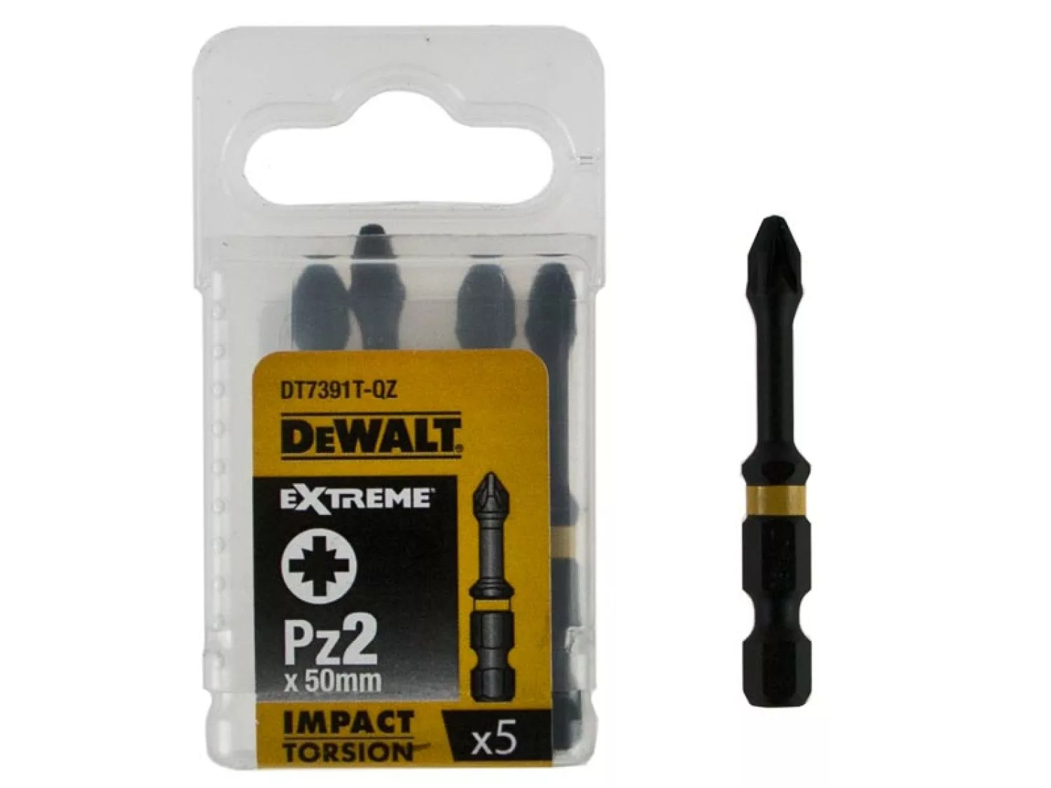 DeWALT DT7391T bits de vis de torsion à l'impact extrême - PZ2 - 50 mm (5e)-image