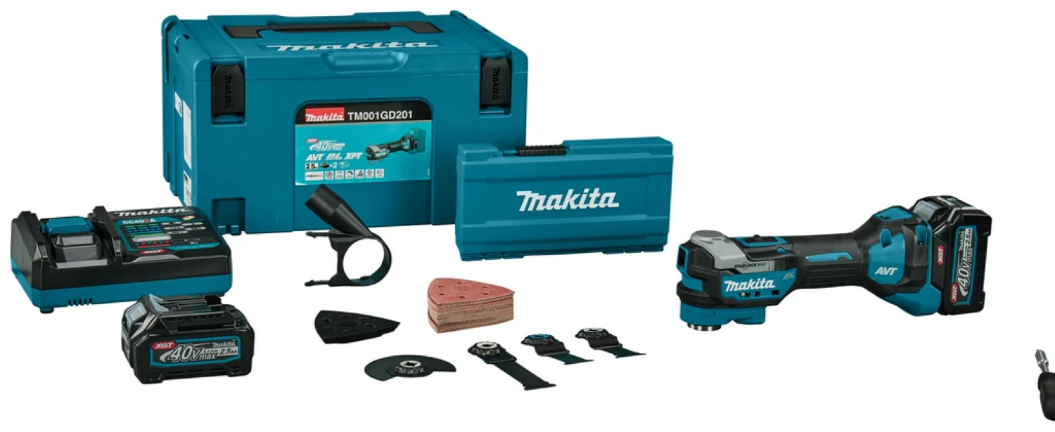 Makita TM001GD201 XGT 40V Max Li-ion accu multitool set (2x 2,5Ah accu) in Mbox-image