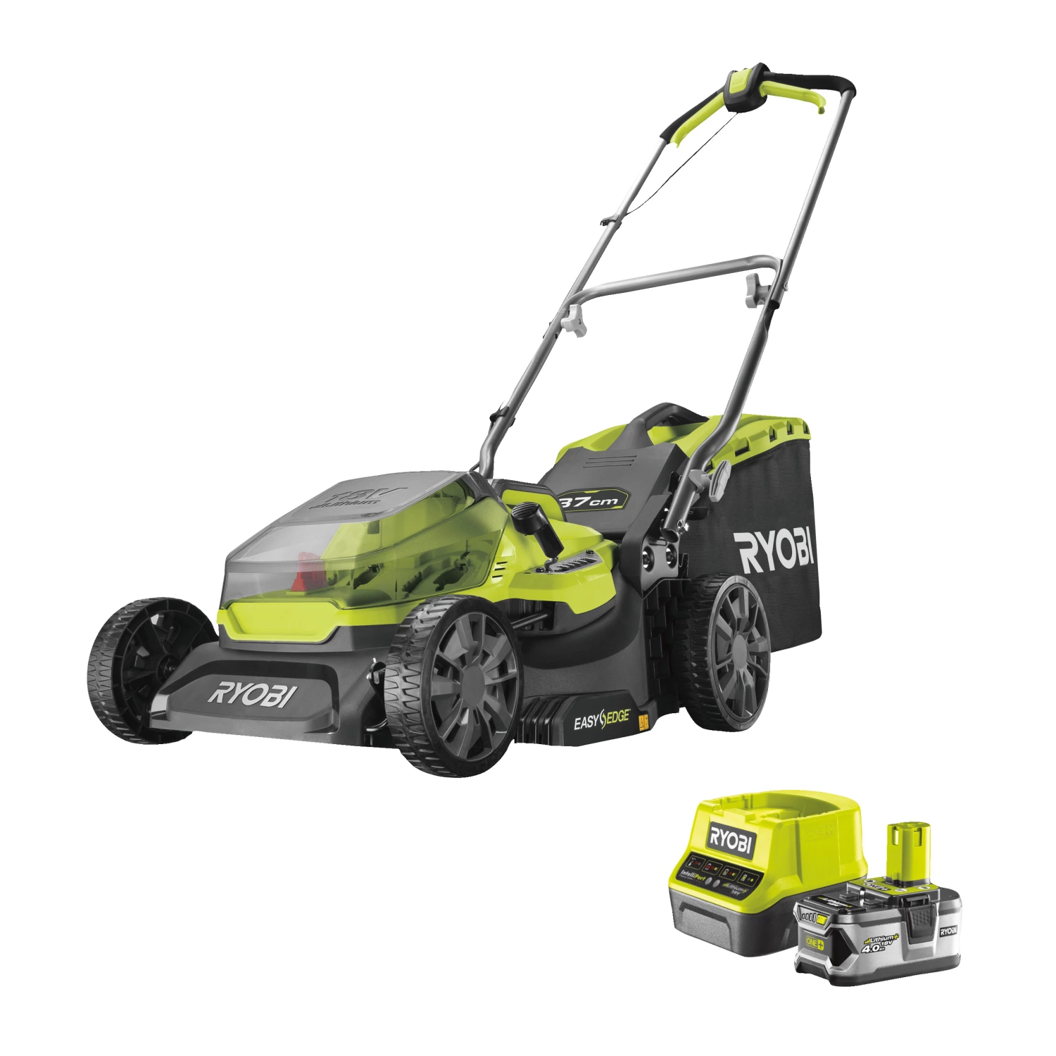 Ryobi RY18LM37A-140 18V Li-Ion accu grasmaaier set (1x 4.0Ah accu) - 37cm-image