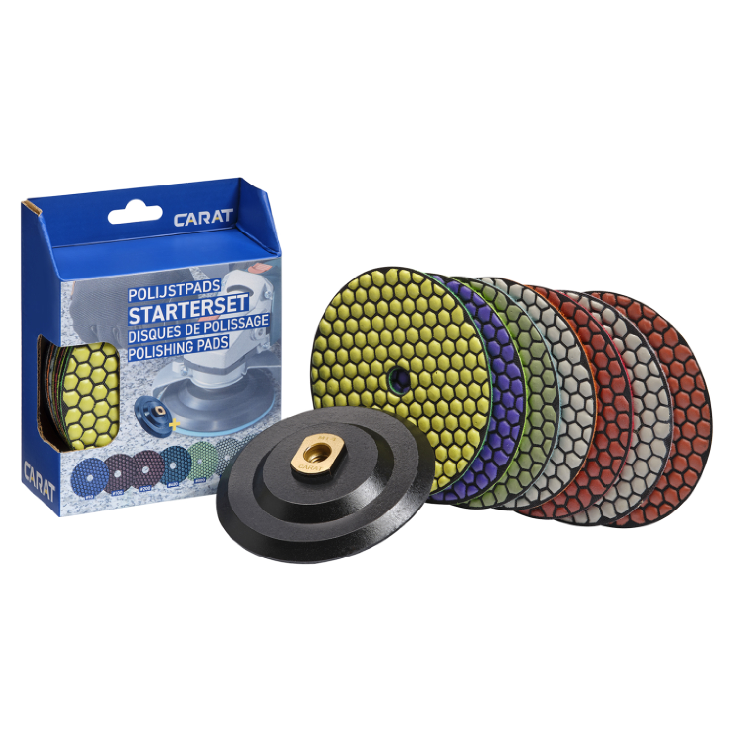 Carat EGPSET0000 7-delige diamant polijstschijven starterset - 125mm-image