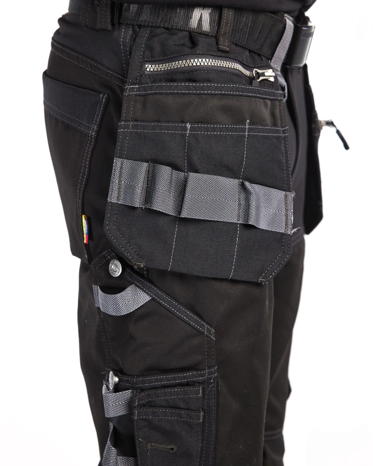 Blåkläder 1599 Pantalon de travail avec empiècements stretch et poches à clous - noir - taille 46 (S)-image