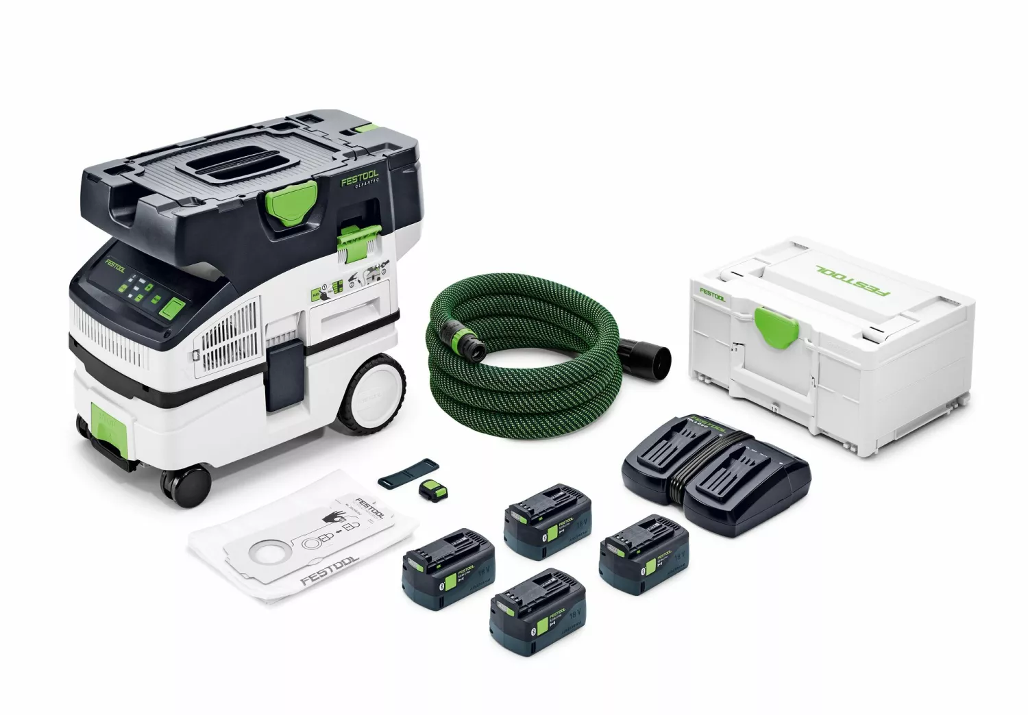 Festool CTLC MINI I-Plus 36V (2x18V) Li-Ion accu stofzuiger set (4x 5,0Ah) - 3100l/min - Stofklasse L-image