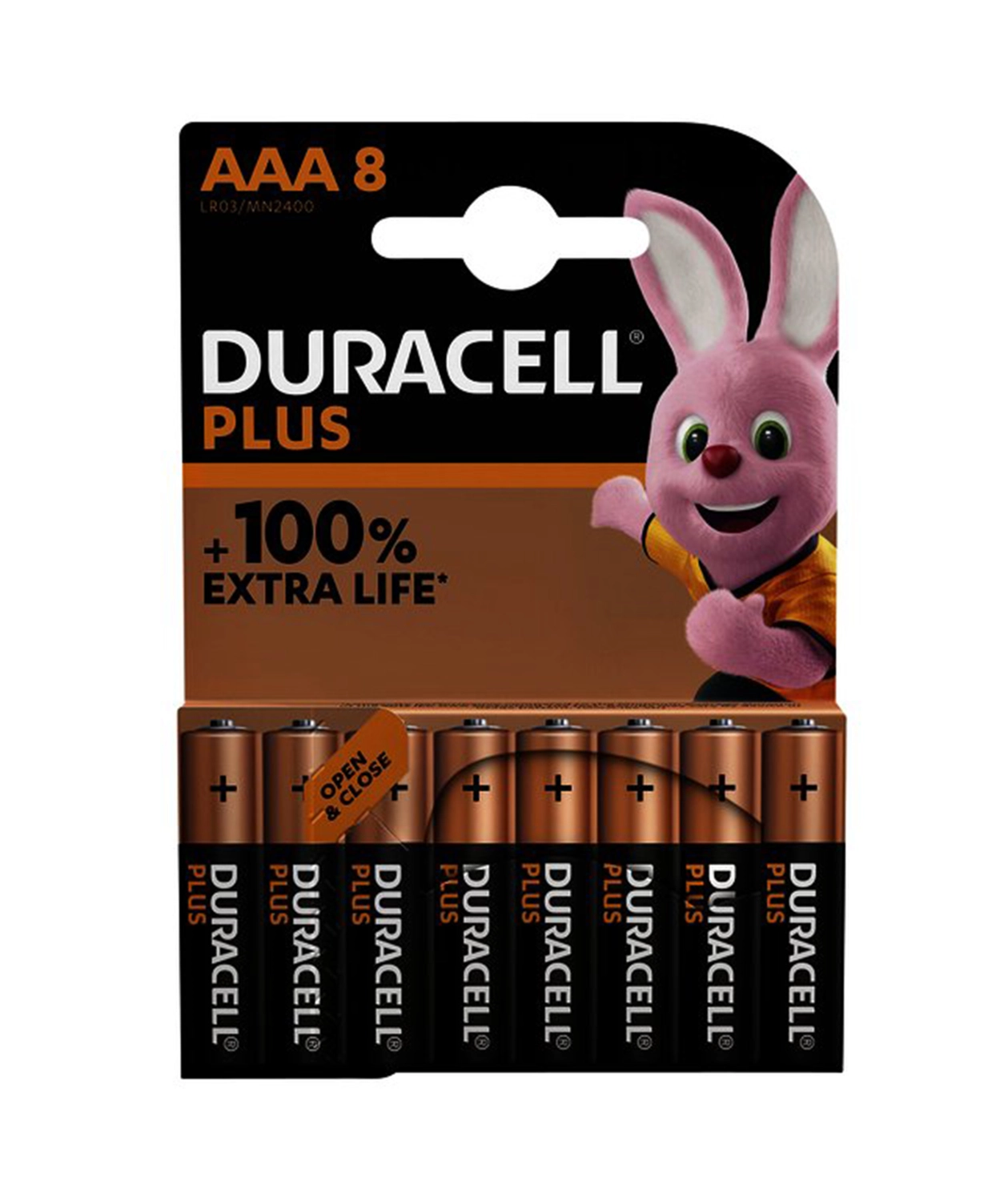 Duracell D141179 Pile alcaline Plus AAA - 8 pièces-image
