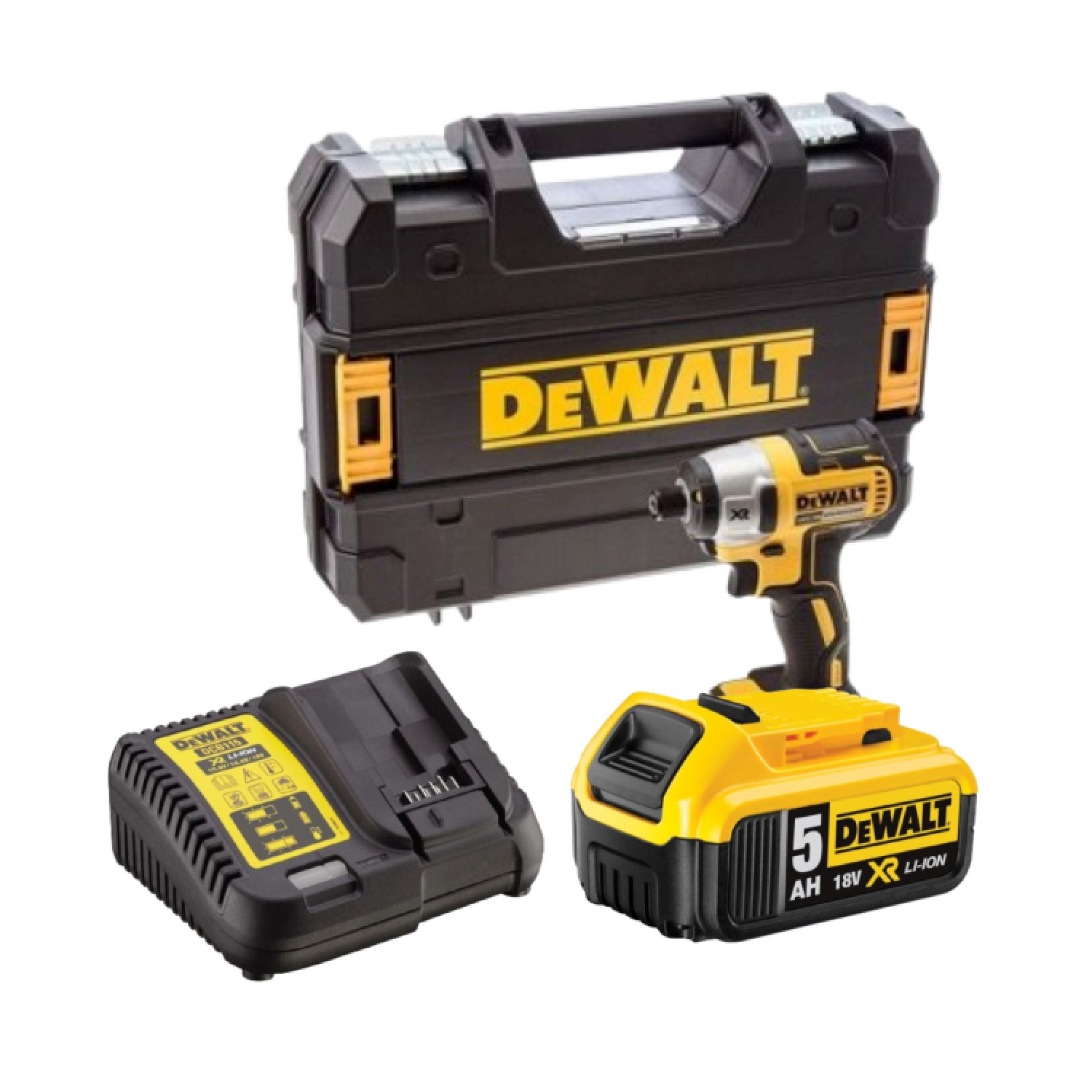 DeWALT DCF887NT 18V Li-Ion accu slagschroevendraaier body in TSTAK - koolborstelloos + 5Ah accu en acculader-image