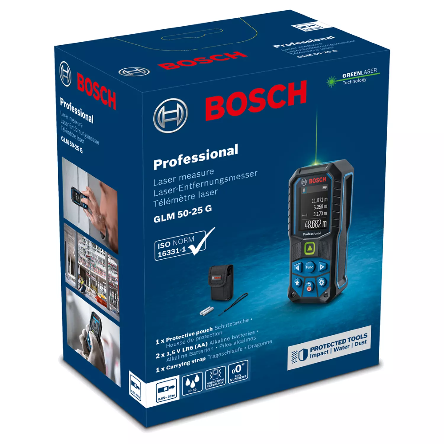 BOSCH GLM 50-25 G METTER DE DISTANCE DANS LE BAG - 50M - VERT-image
