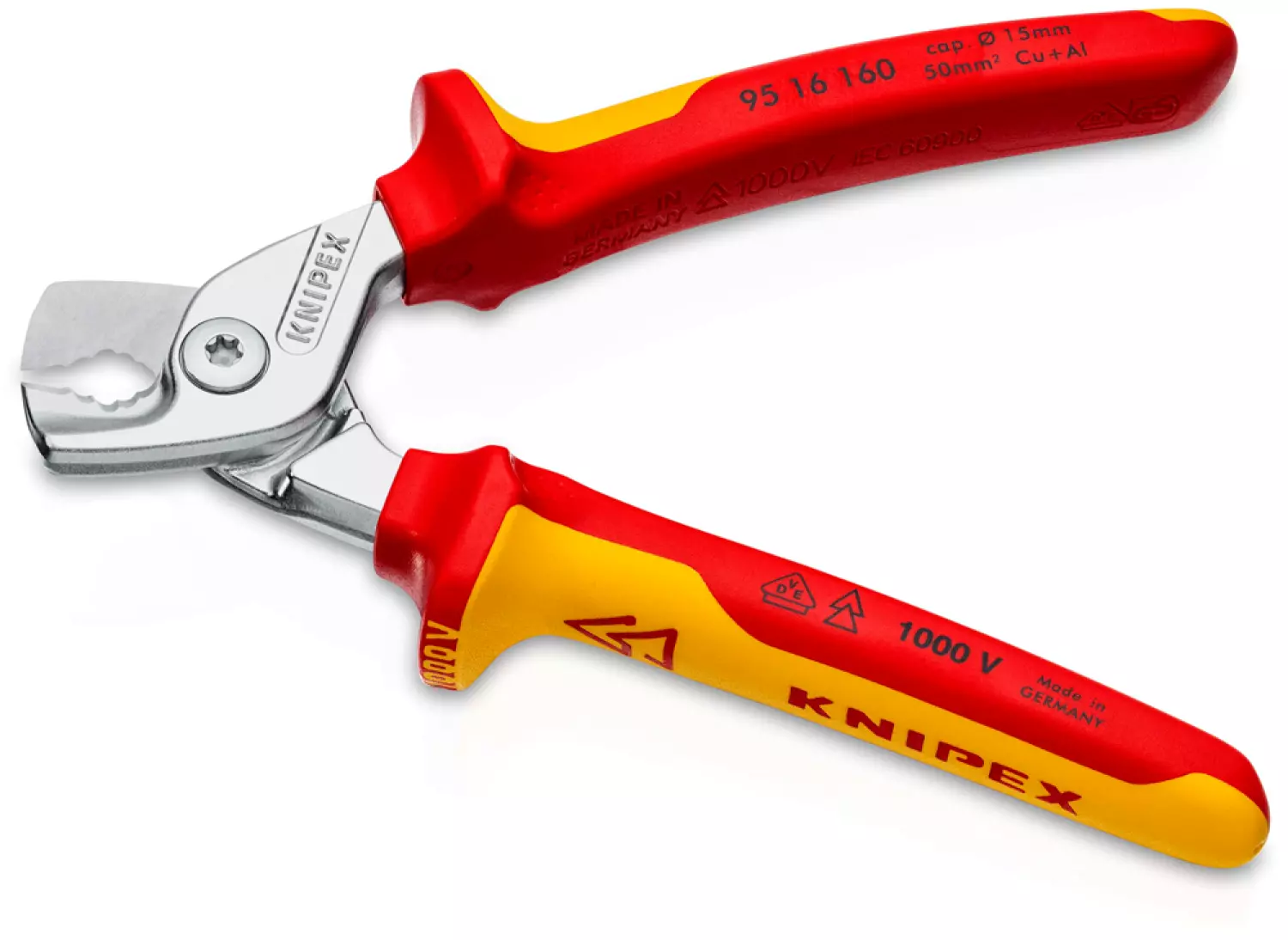 Knipex 95 16 160 StepCut VDE Kabelschaar - 160mm-image