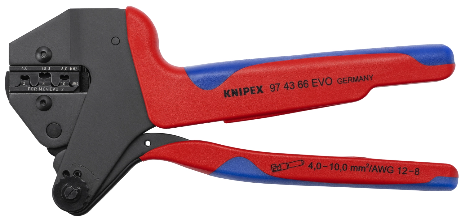 Knipex 97 43 66 EVO MC4 EVO2 Pince à sertir pour matrices de sertissage interchangeables-image
