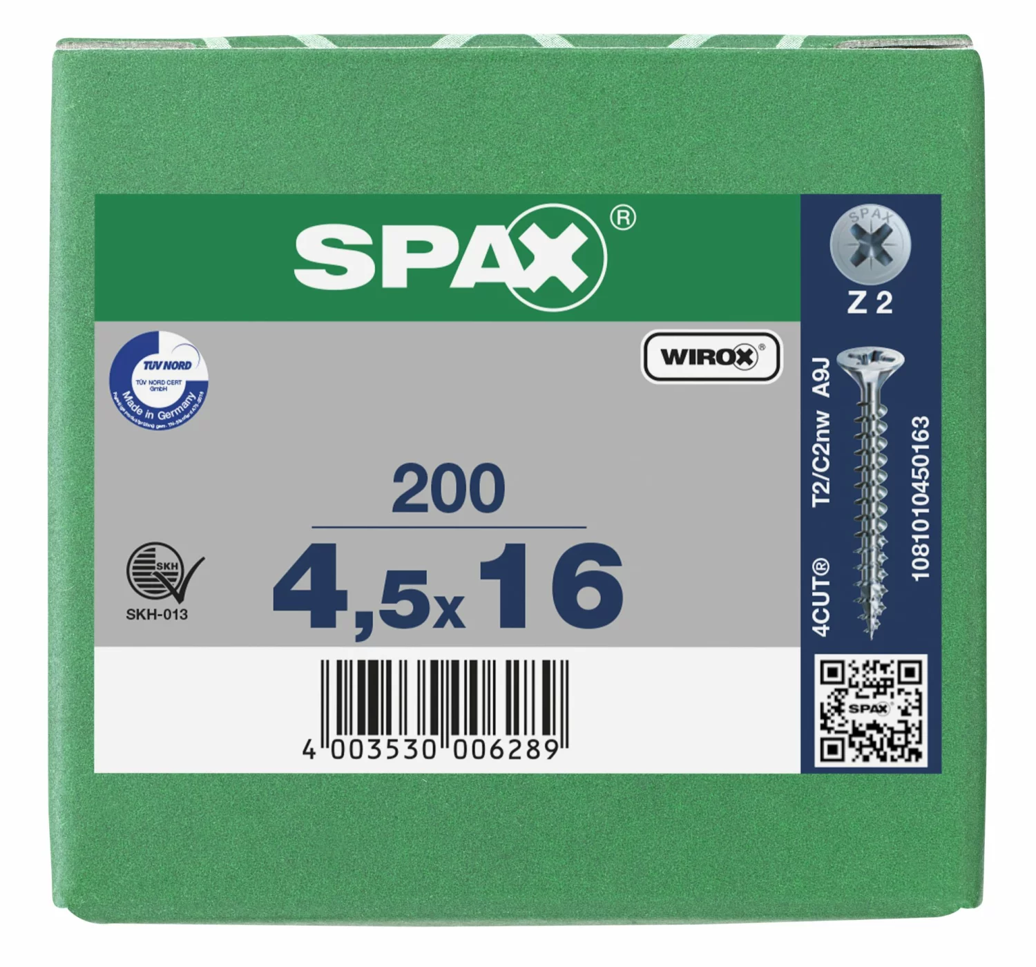 SPAX Universele schroeven verzonken kop - voldraad - Z2 - 4.5x16 mm (200st)-image