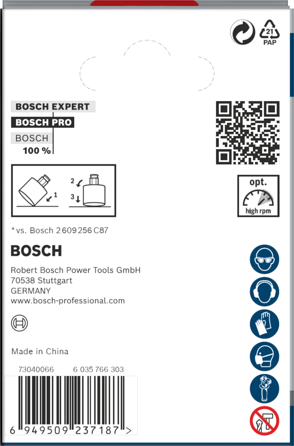 Bosch 2608901566 Scie cloche diamantée PRO Tile PC Plus pour carrelage - 64 mm-image