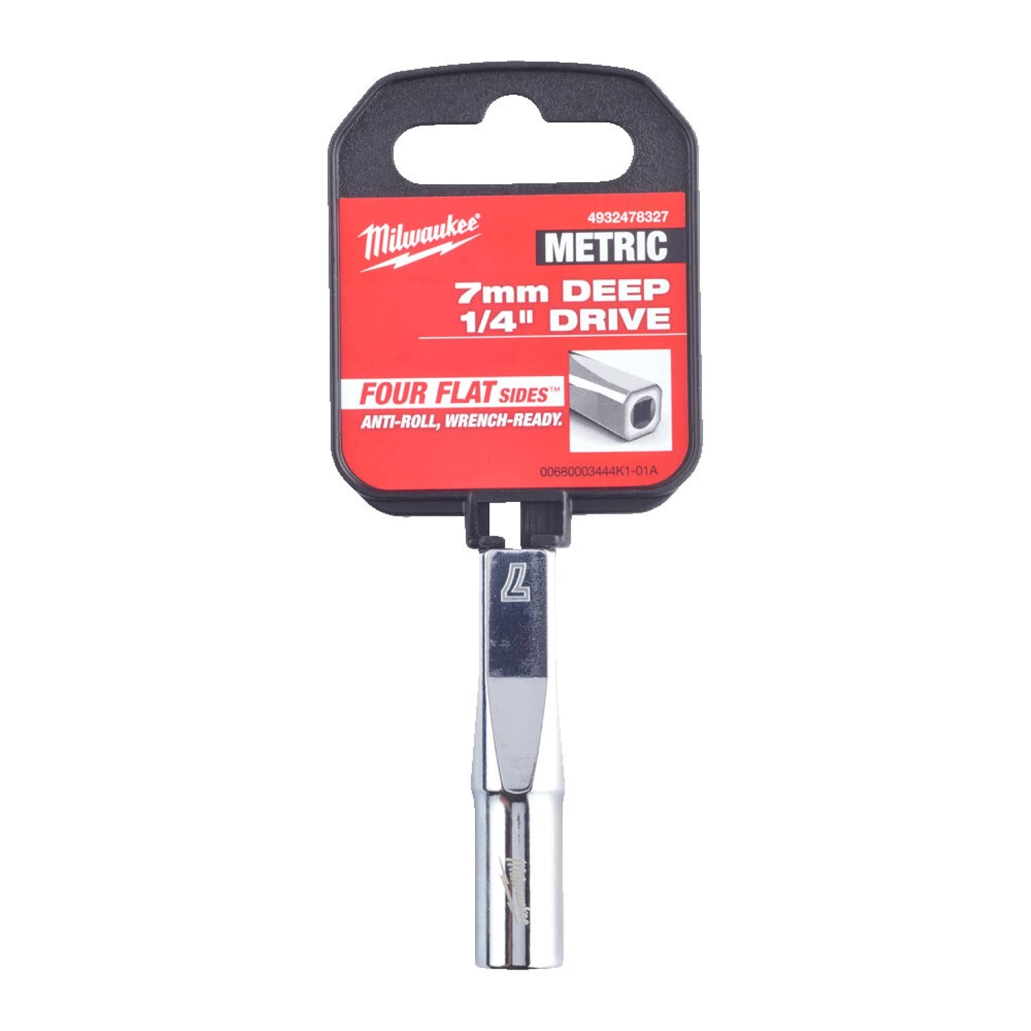 Milwaukee 4932478327 Dop - 1/4" FOUR FLAT™ lang - 7mm-image