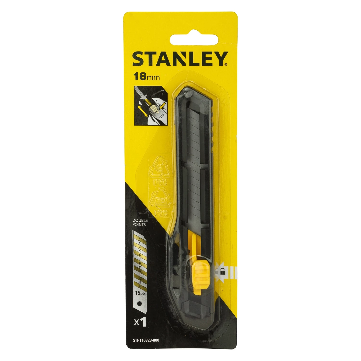 Stanley STHT10323-8 Couteau à lame sécable - 18 mm-image