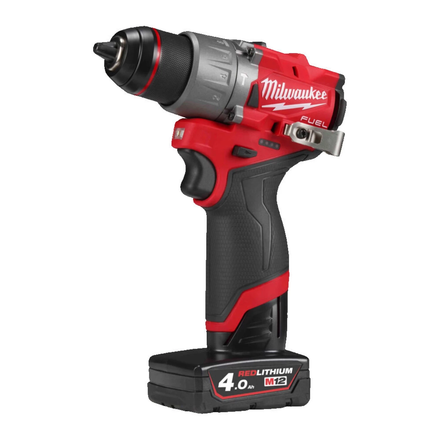 Milwaukee M12 FPD2-402X 12V Li-Ion accu subcompacte slagsboormachine set (2x 4.0Ah accu) in HD Box - 45 Nm-image