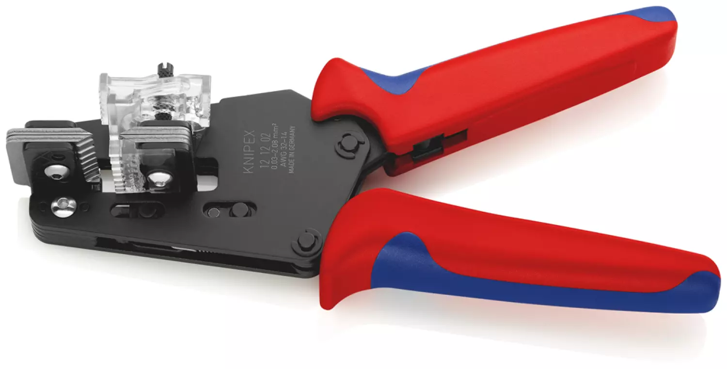 Knipex 12 12 02 - Pince à dénuder de précision avec couteaux de forme-image