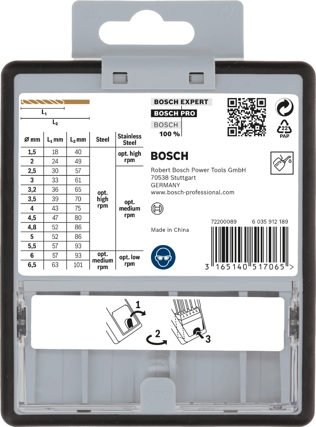 Bosch 2607019926 - Set 13 pièces foret à métaux HSS-Co Robust Line, 1,5; 2; 2,5; 3; 3,2; 3,5; 4; 4,5; 4,8; 5; 5,5; 6; 6,5 mm-image