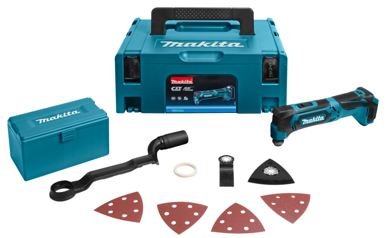 Makita TM30DZJX4 10.8V Li-Ion Accu multitool body + accessoireset in Mbox-image