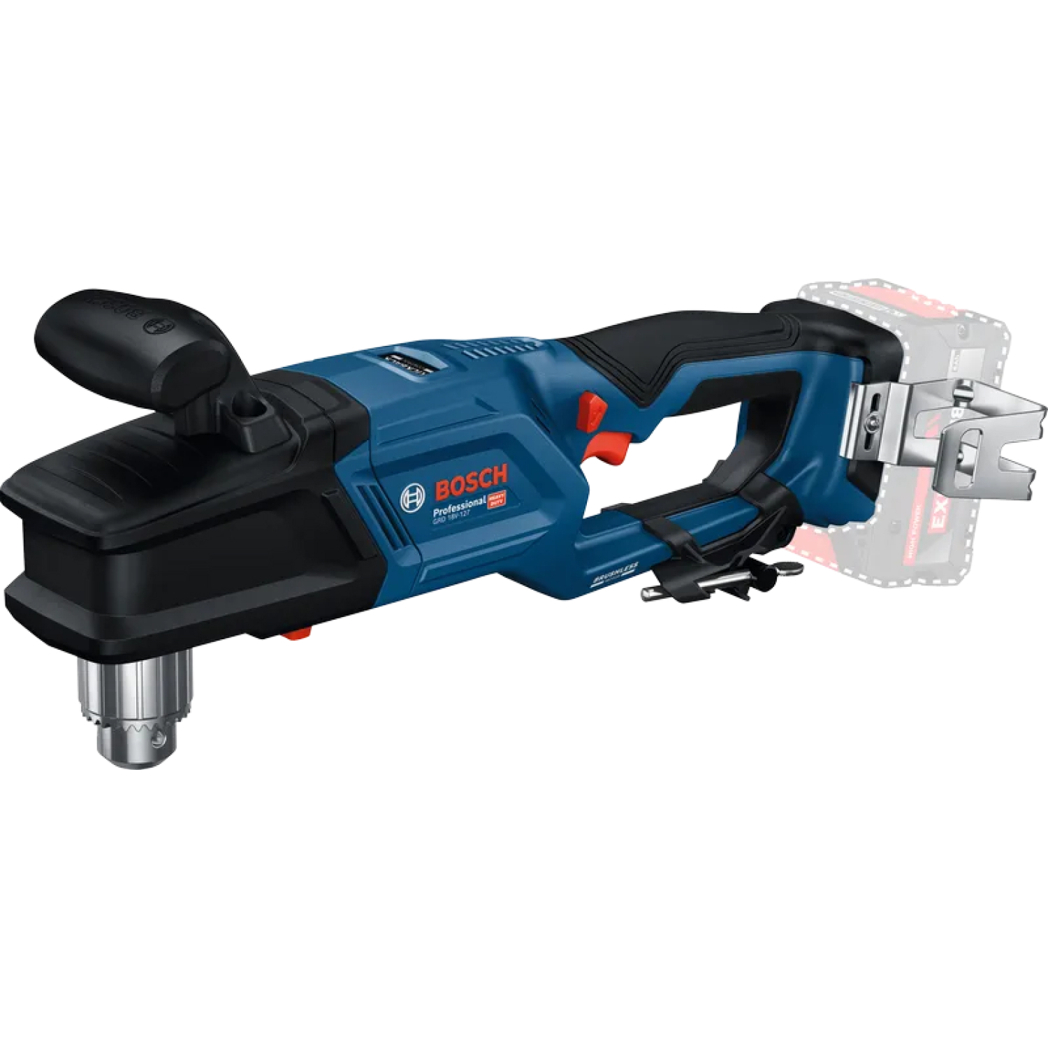 Bosch GRD 18V-127 18V batterie perceuse d'angle corps - mandrin à couronne dentée-image