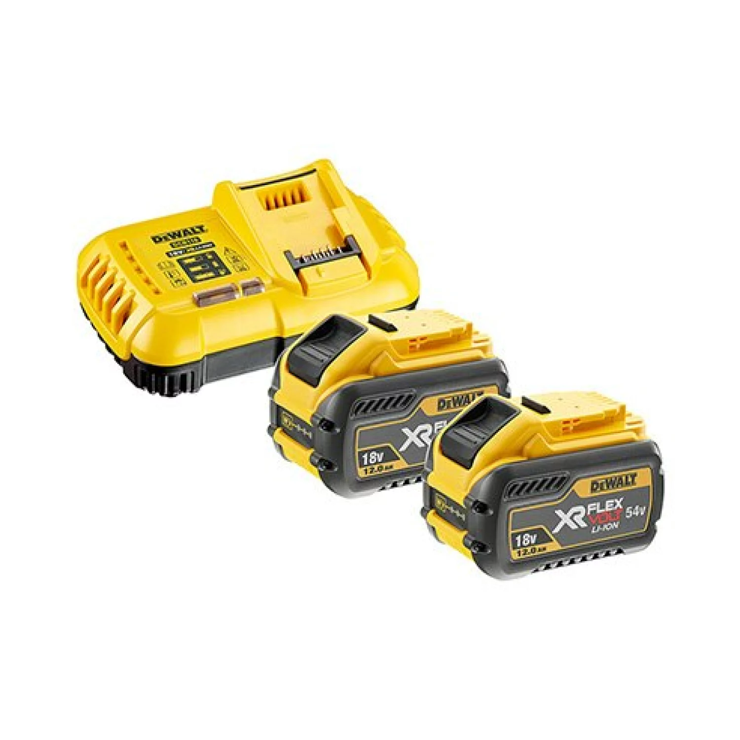 DeWALT DCB118Y2-QW 18V / 54V Li-ion FlexVolt Accu Starterset (2x 18V / 54V 12.0Ah)-image