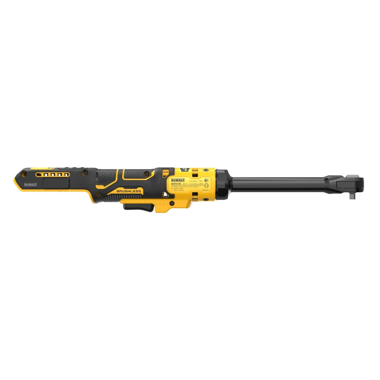 DeWALT DCF514EN-XJ 18V XR 1/4" accu haakse ratelsleutel met lange nek-image