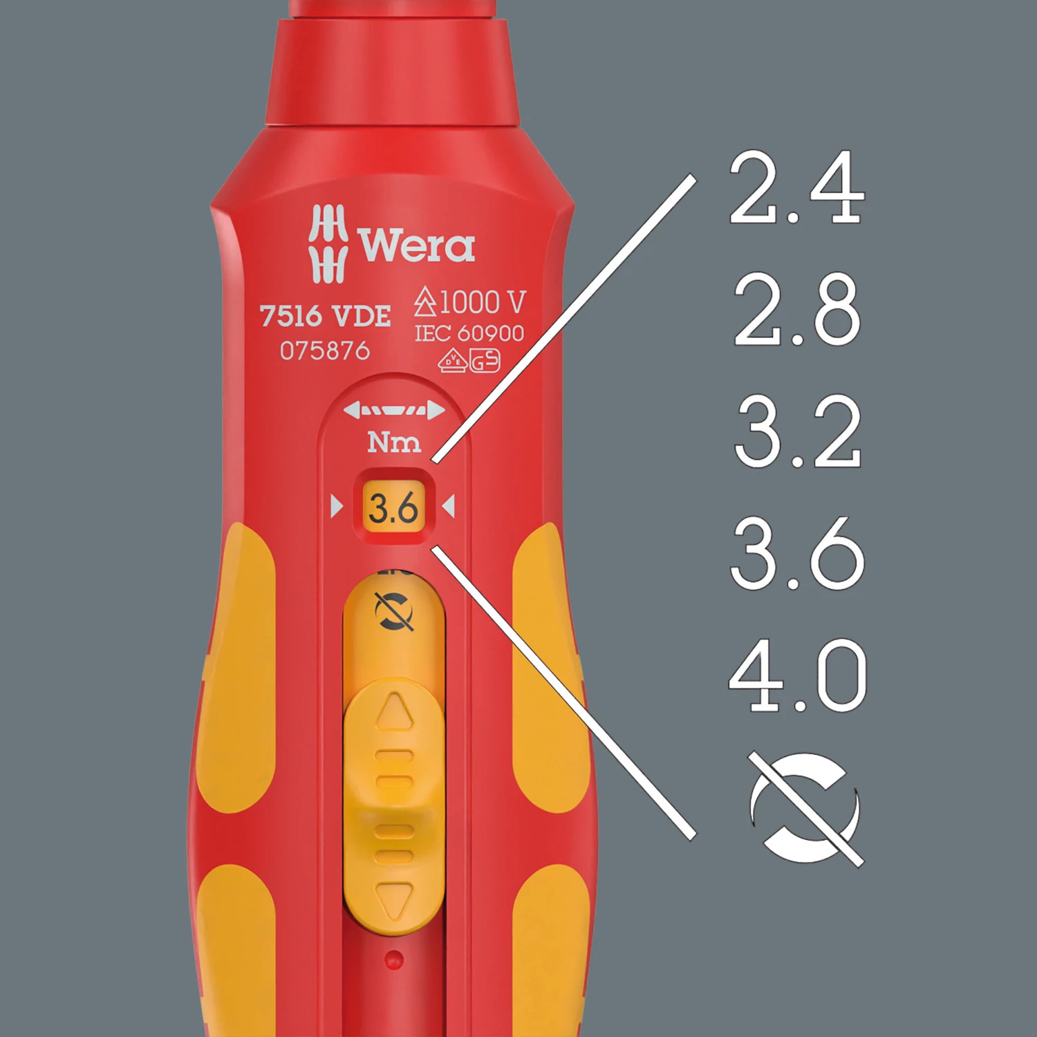Wera 05075876001 7516 VDE Kraftform Safe-Torque Speed Tournevis dynamométrique - 2,4-4,0 Nm-image