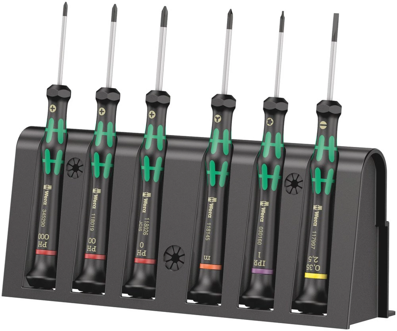 Wera 05030181001 6 pièces 2050/6 Kraftform Micro Jeu de tournevis dans un rack-image