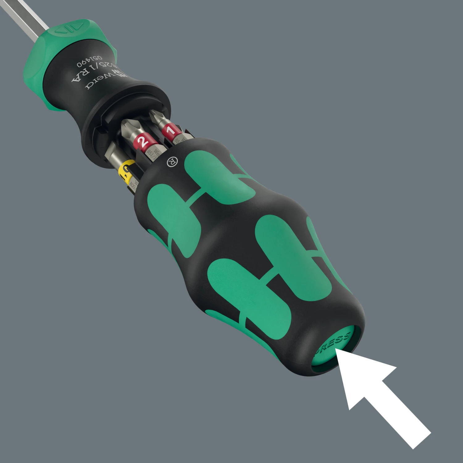 Wera 05051517001 Kraftform Kompakt 27 RA 1 Bitschroevendraaier - 6 in 1 multi-bit - met ratelfunctie-image