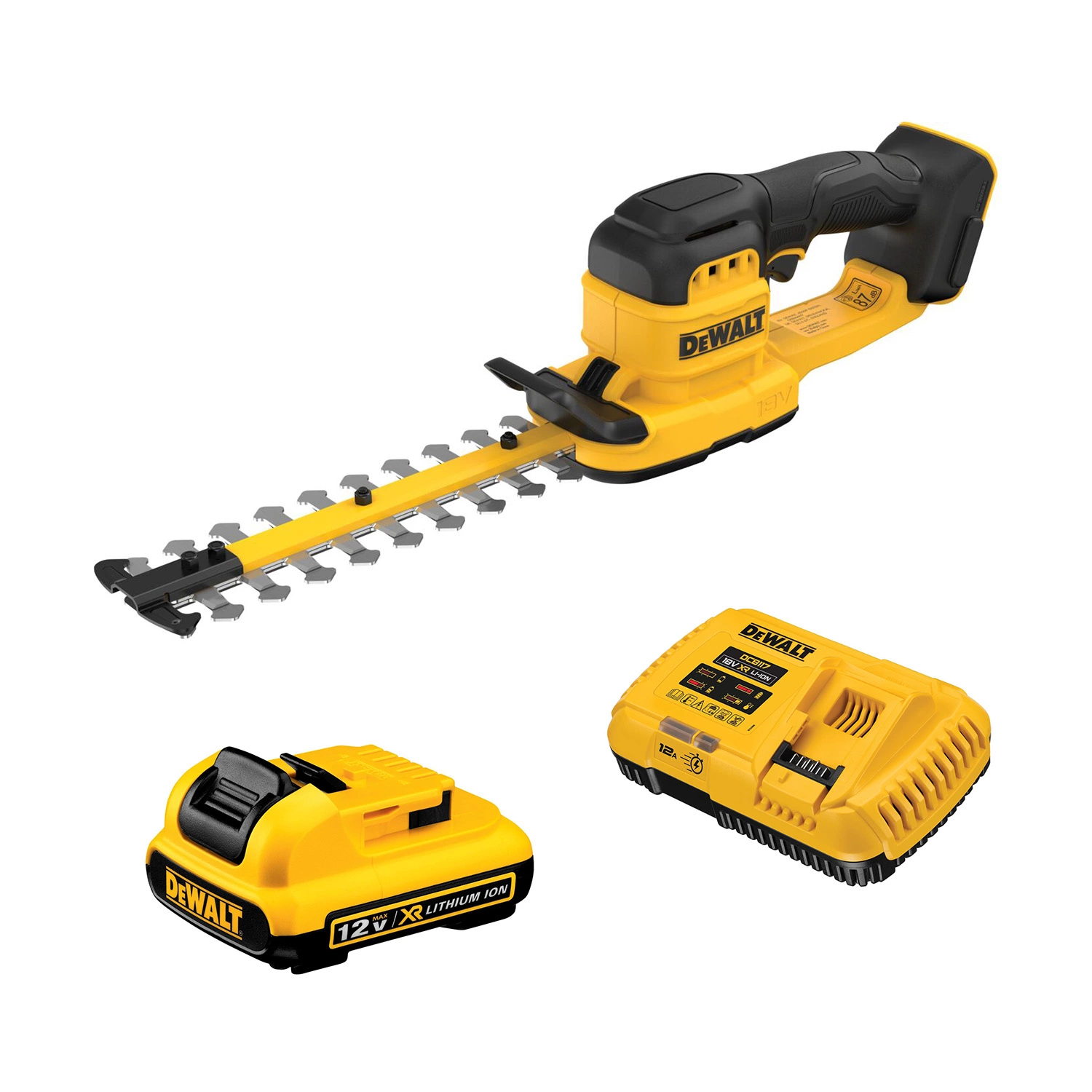 DeWALT DCMHT520D1-QW Kit taille-haie sans fil Li-ion 18 V (1 batterie 2,0 Ah) - 20 cm-image
