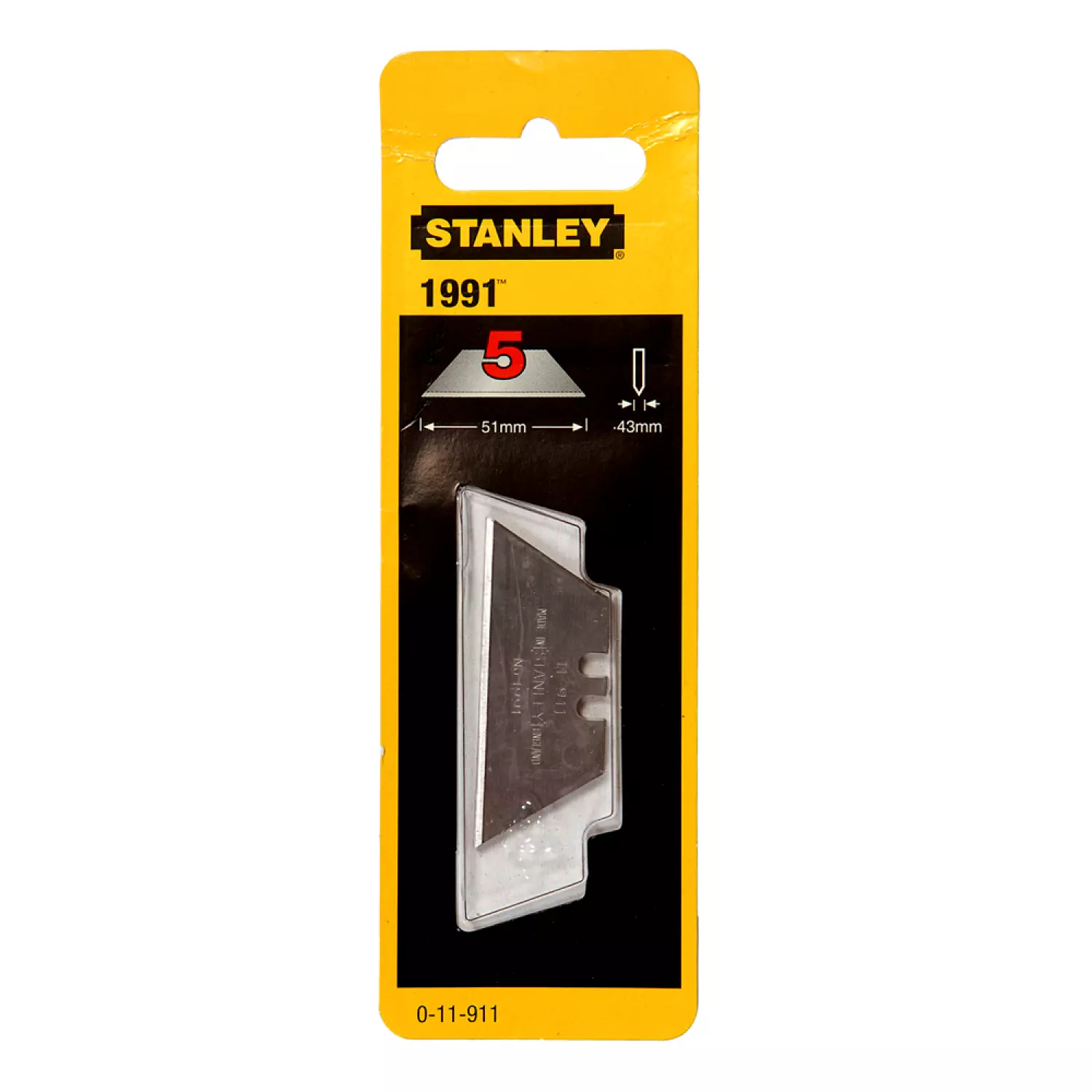 Stanley 0-11-911 - Lames de Couteau 1991 sans trous - 5pcs/carte-image